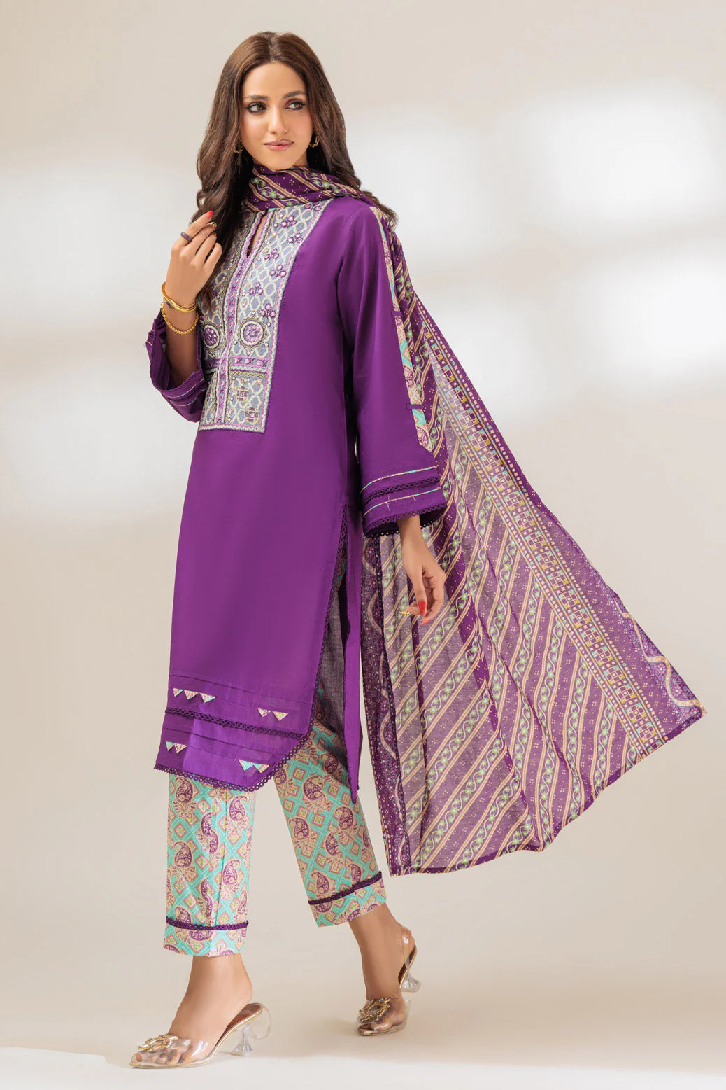PURPLE-CAMBRIC-3 PIECE (SSS233P92) - Image 3