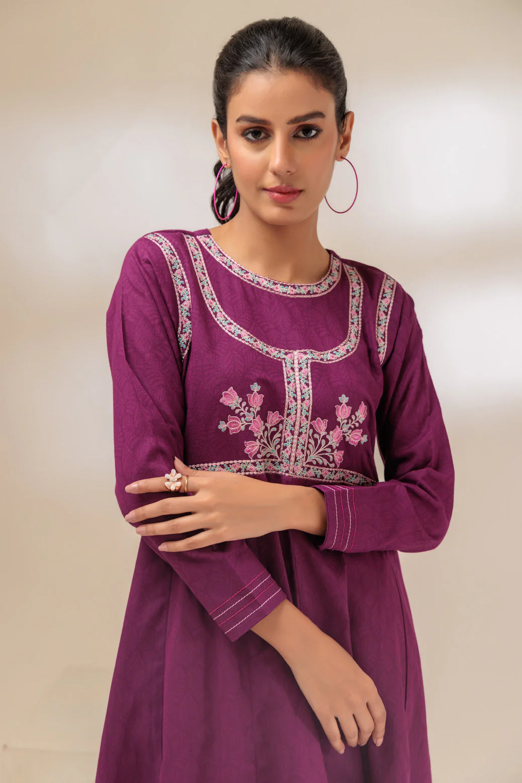 PURPLE-JACQUARD-1 PIECE (BSAS231P04) - Image 2