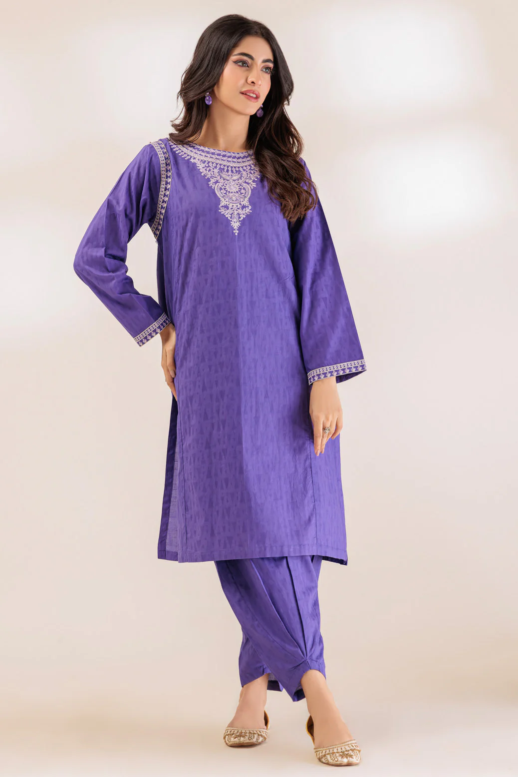 PURPLE-JACQUARD-2 PIECE (BSAS232P26) - Image 2