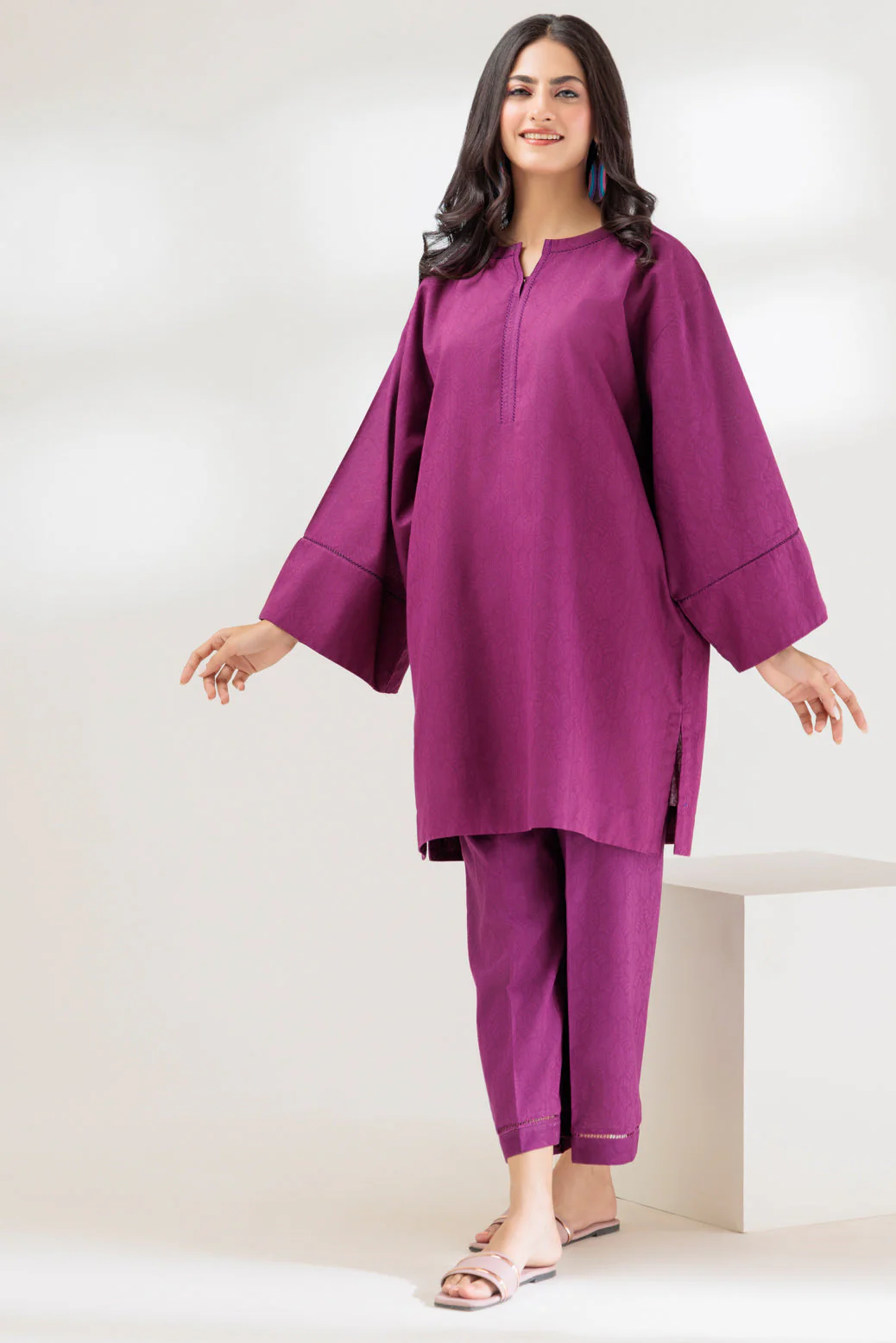 PURPLE-JACQUARD-2 PIECE (BSAS232P41) - Image 2