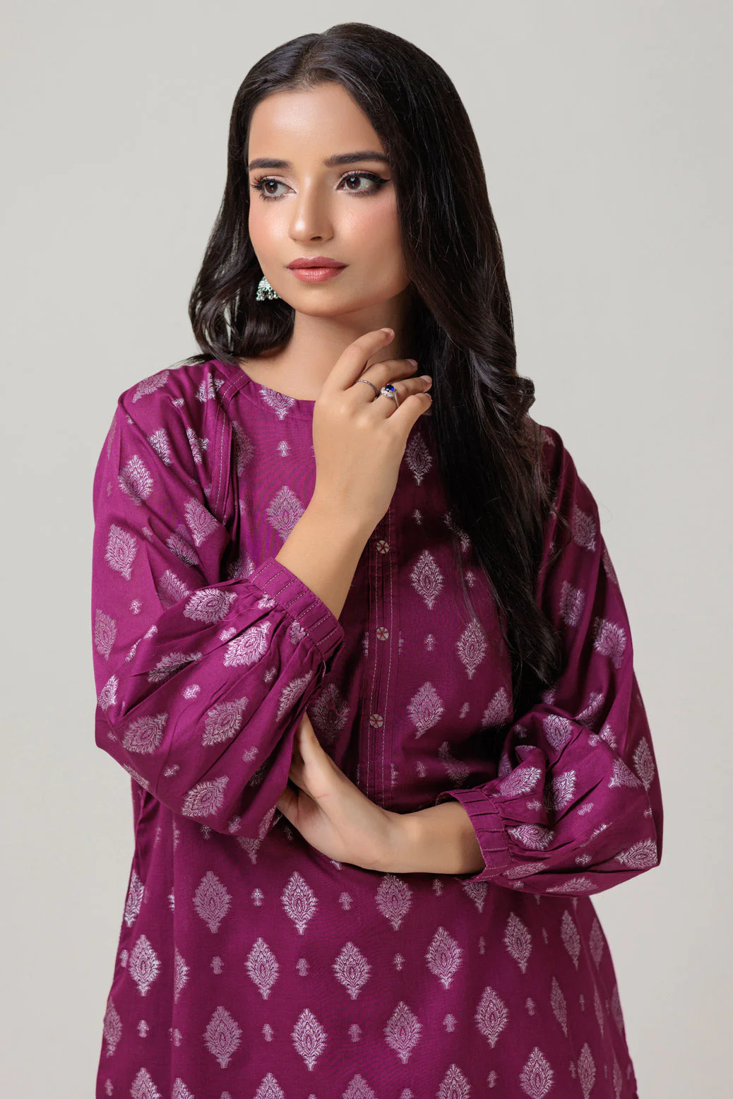PURPLE-JACQUARD-2 PIECE (SRLS232P46) - Image 2