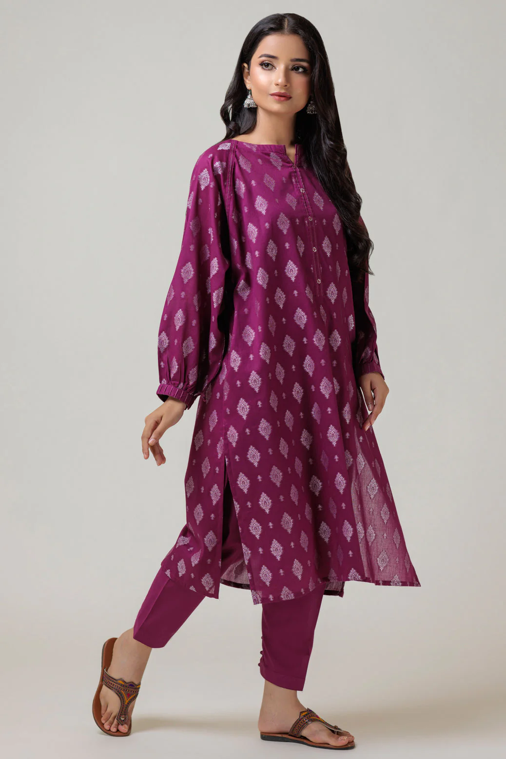 PURPLE-JACQUARD-2 PIECE (SRLS232P46) - Image 3
