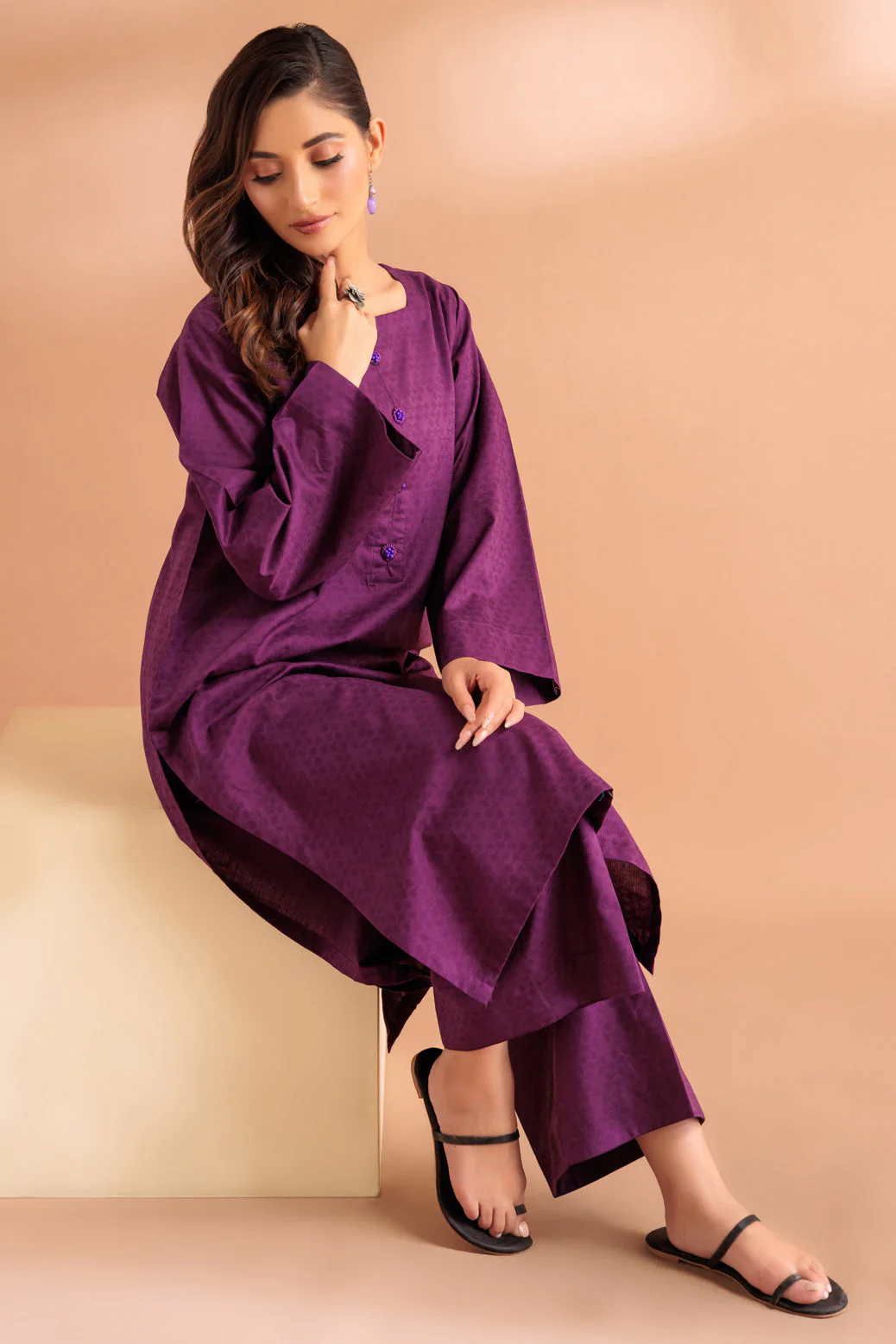 PURPLE-JACQUARD-2 PIECE (SS2242P02) - Image 3