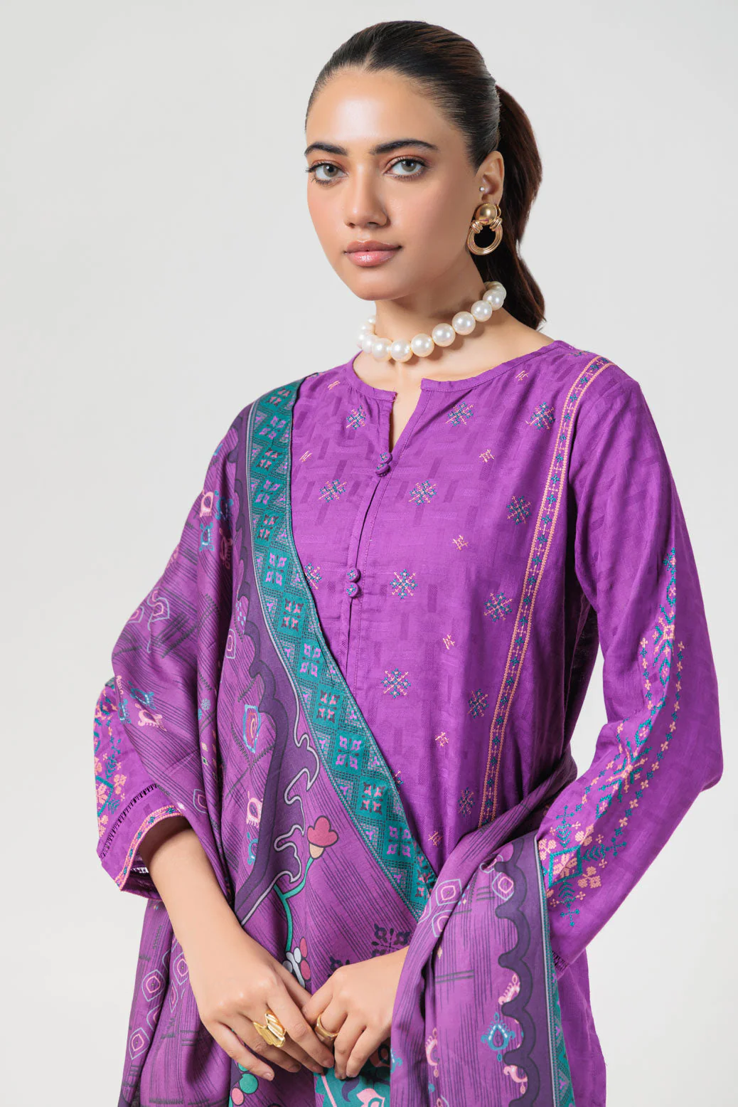PURPLE-JACQUARD-3 PIECE (BPS2243P08) - Image 2