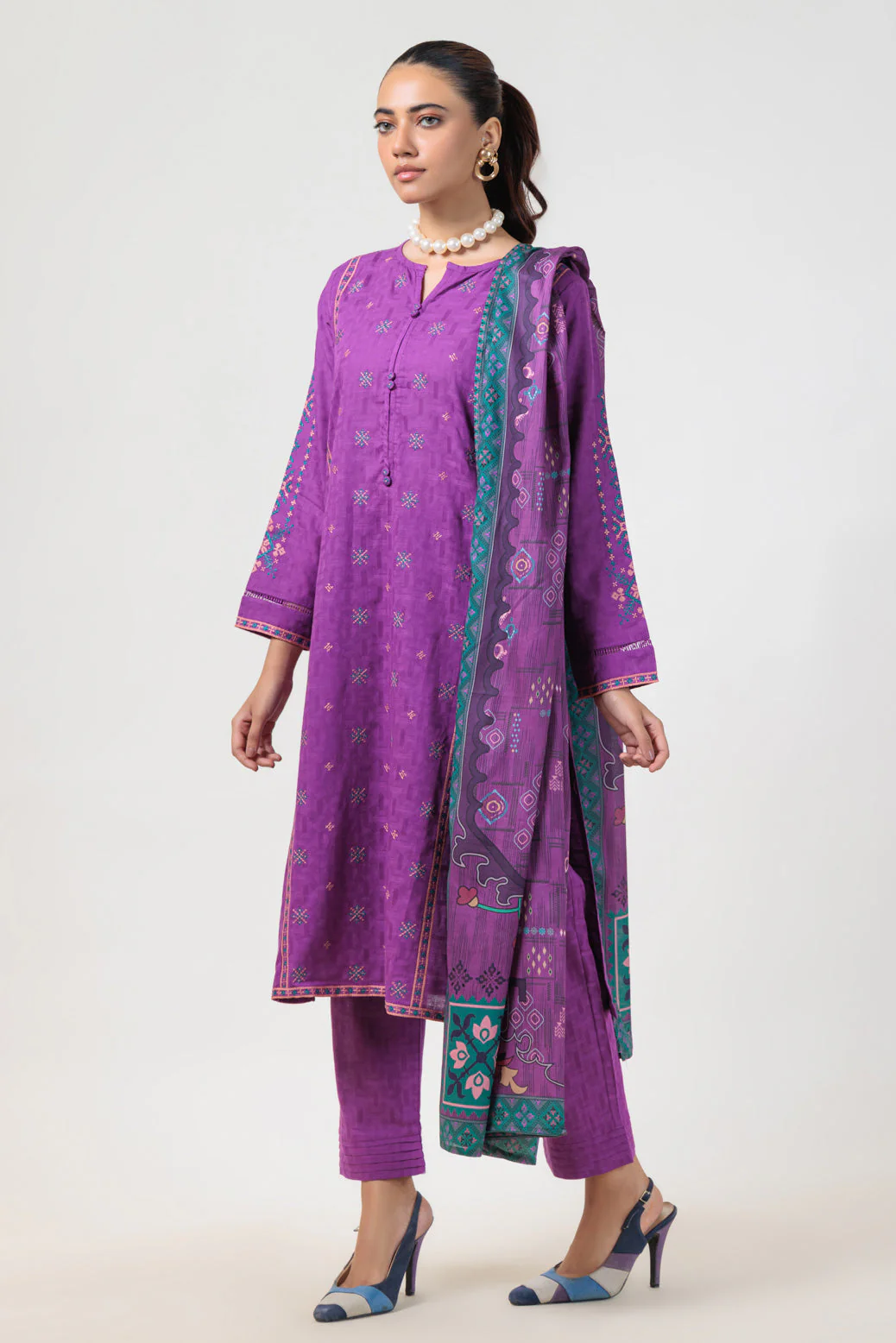 PURPLE-JACQUARD-3 PIECE (BPS2243P08) - Image 3
