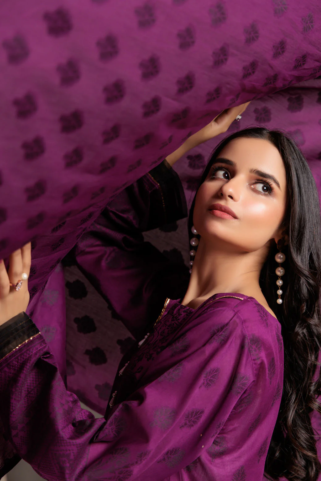 PURPLE-JACQUARD-3 PIECE (JAS233P01) - Image 3