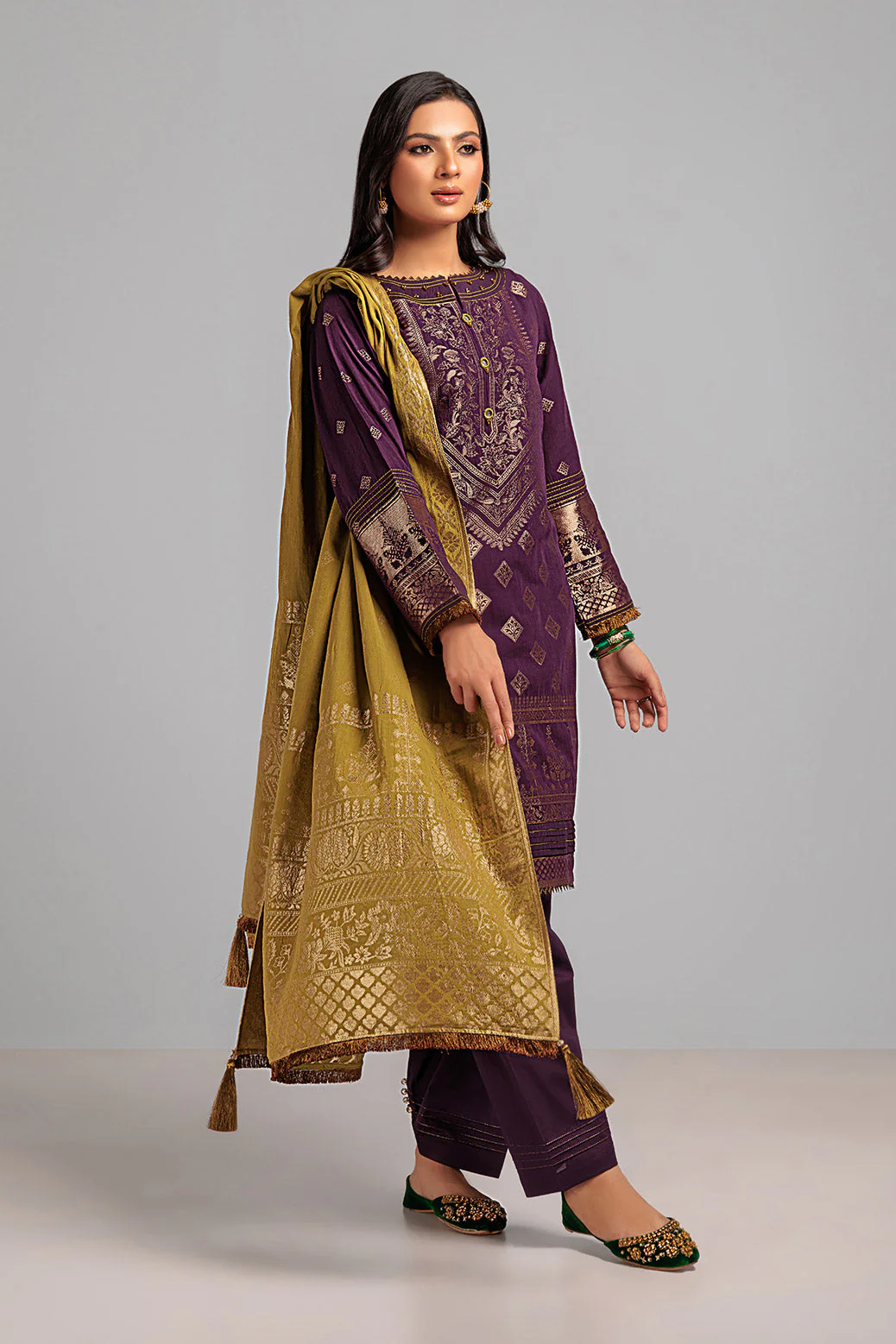 PURPLE-JACQUARD-3 PIECE (PWJ2233P07) - Image 2