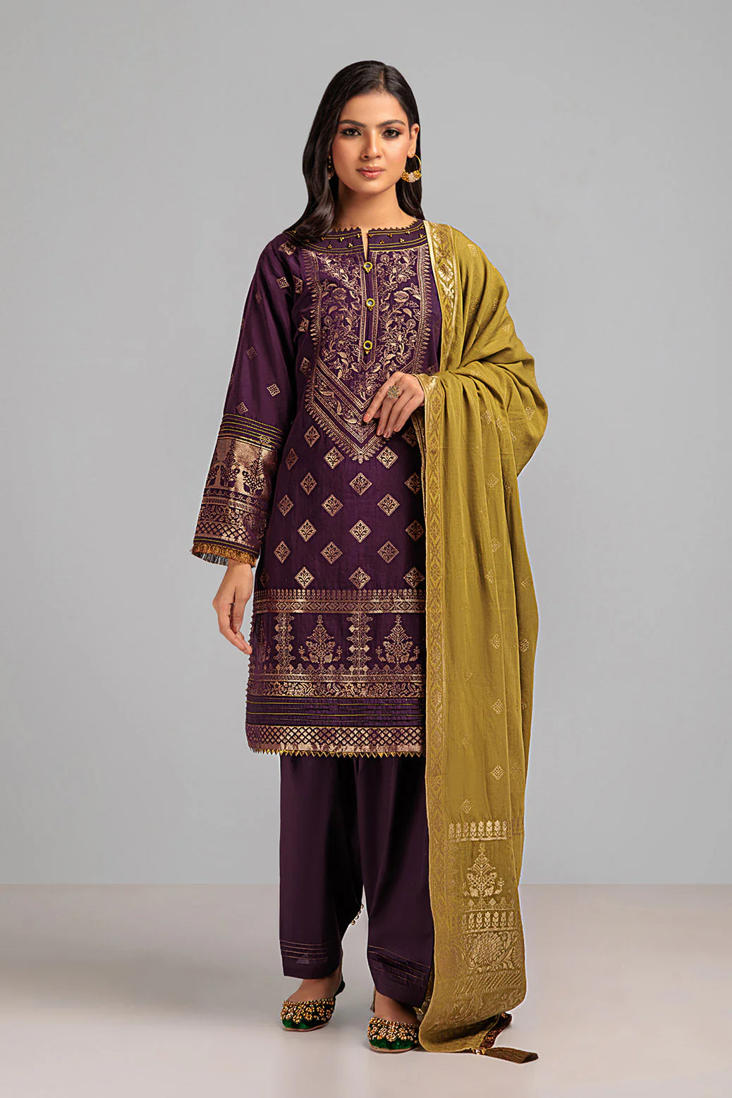 PURPLE-JACQUARD-3 PIECE (PWJ2233P07) - Image 4