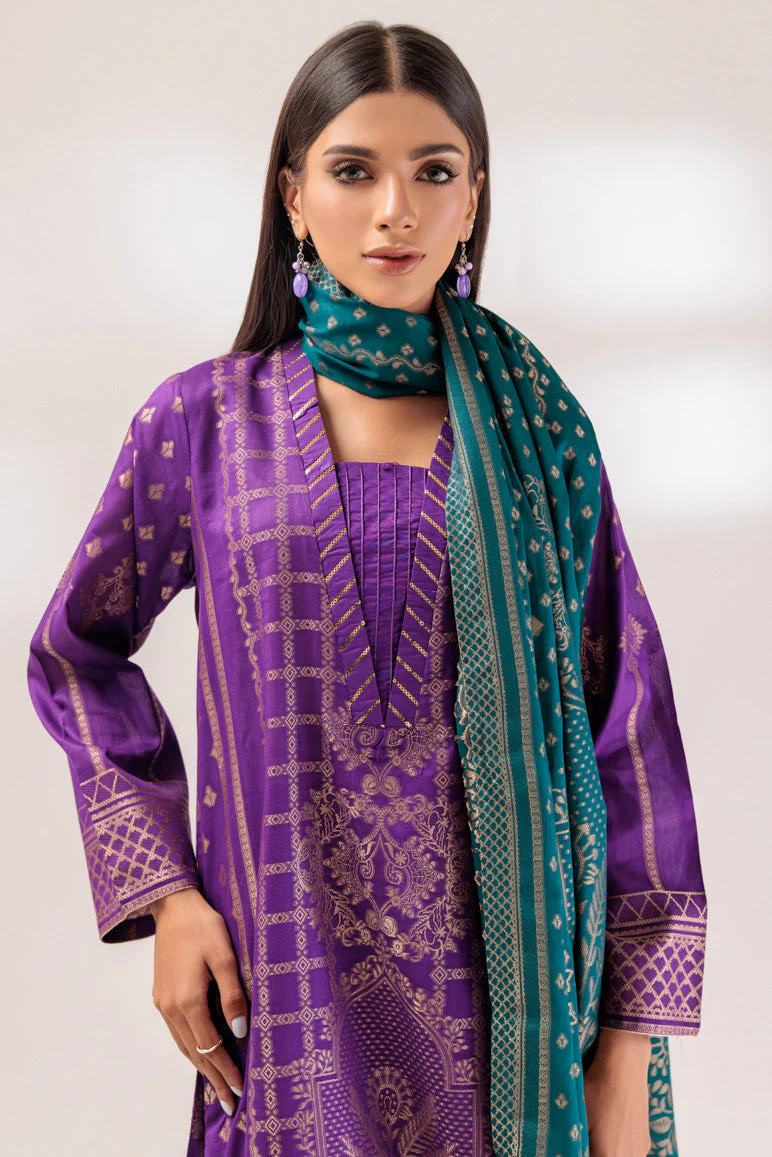 PURPLE-JACQUARD-3 PIECE (PWJ5233P09) - Image 2