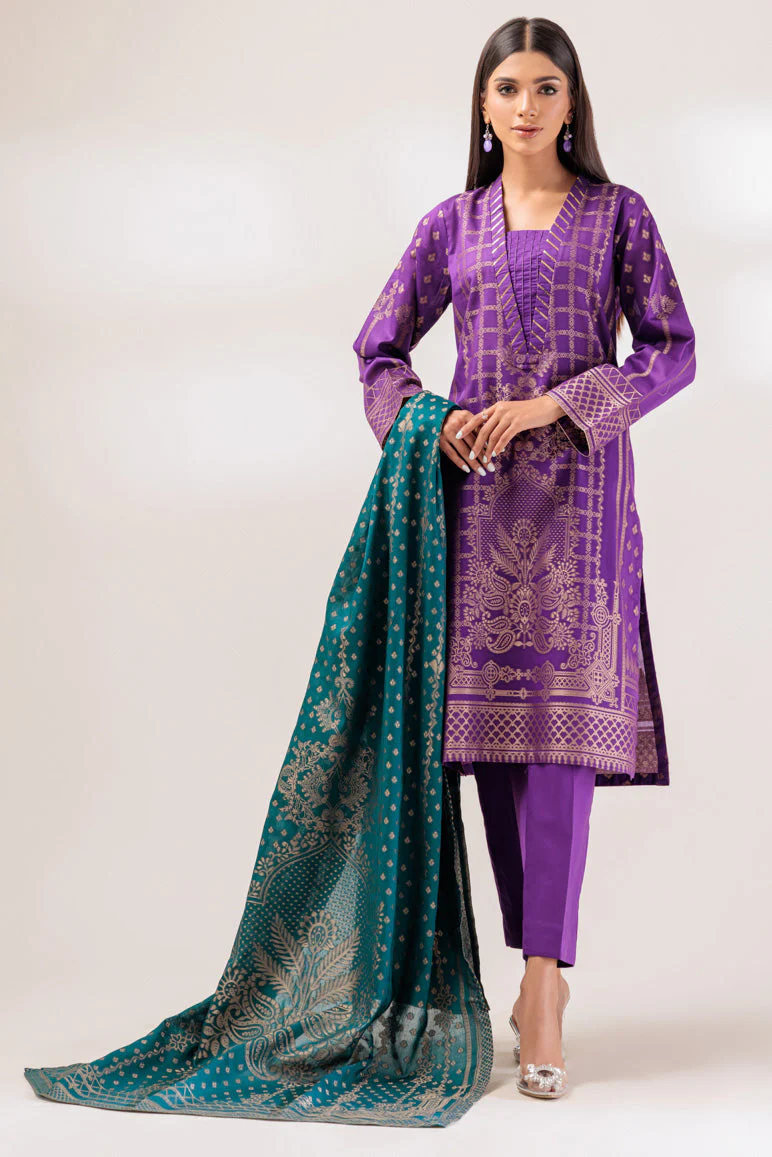 PURPLE-JACQUARD-3 PIECE (PWJ5233P09) - Image 4