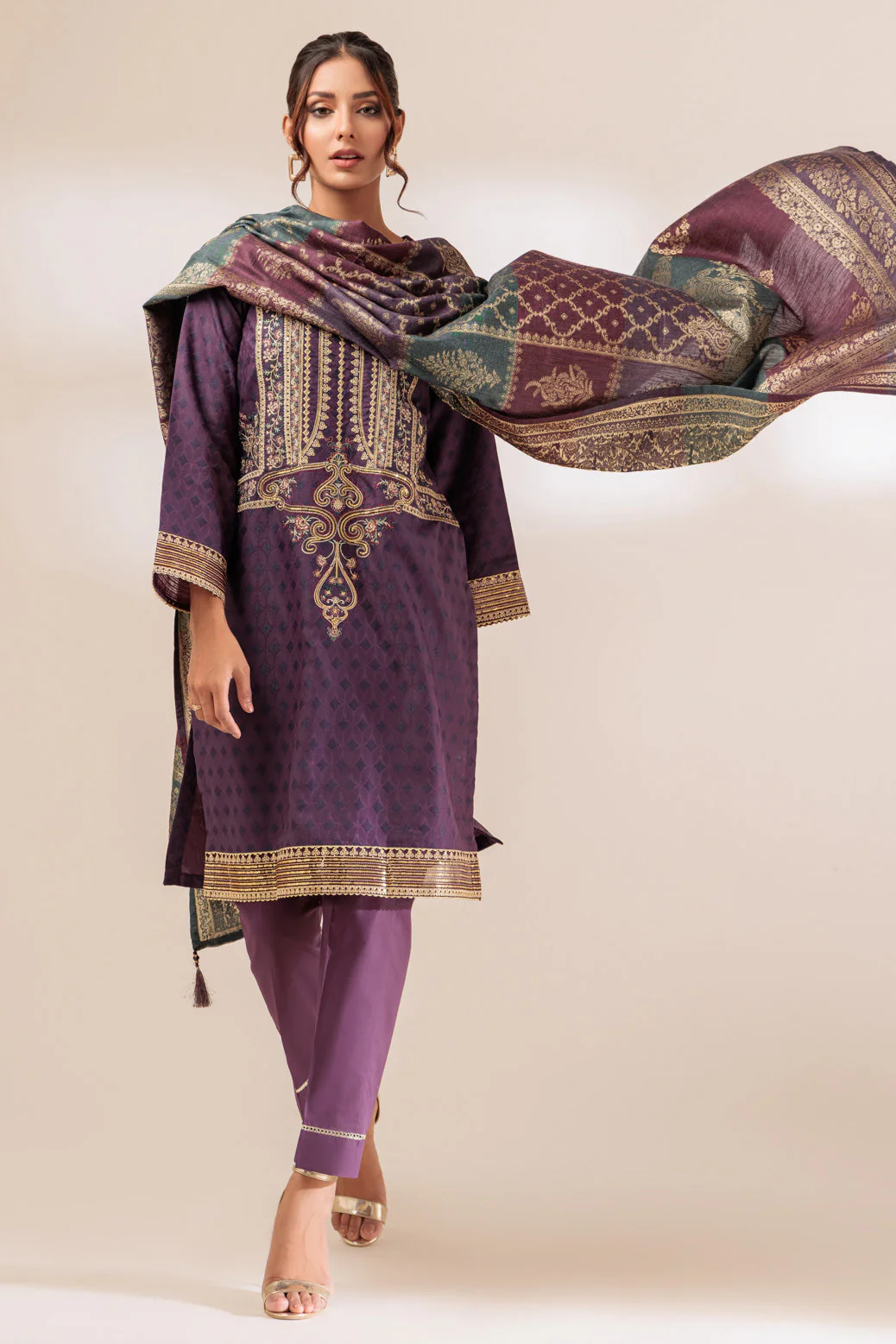 PURPLE-JACQUARD-3 PIECE (PWS5233P27) - Image 2