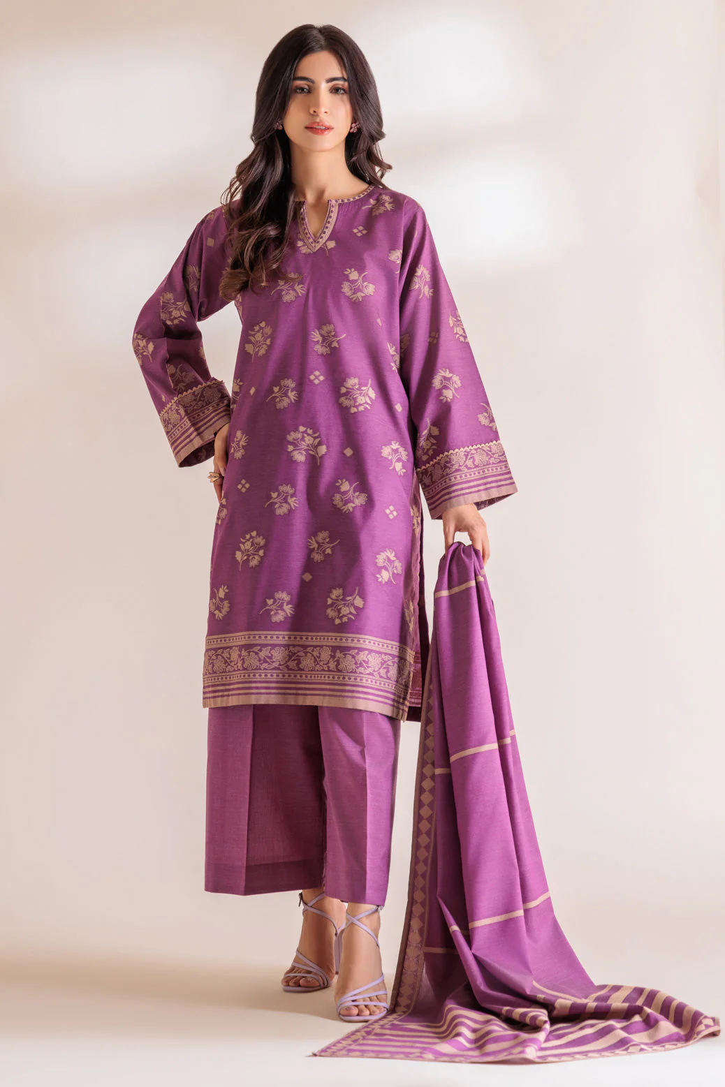 PURPLE-JACQUARD-3 PIECE (SS2243P21) - Image 2