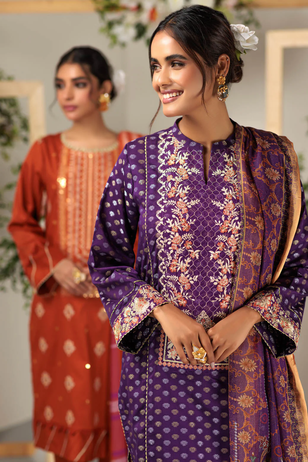 PURPLE-JACQUARD-3 PIECE (SSS233P111) - Image 2