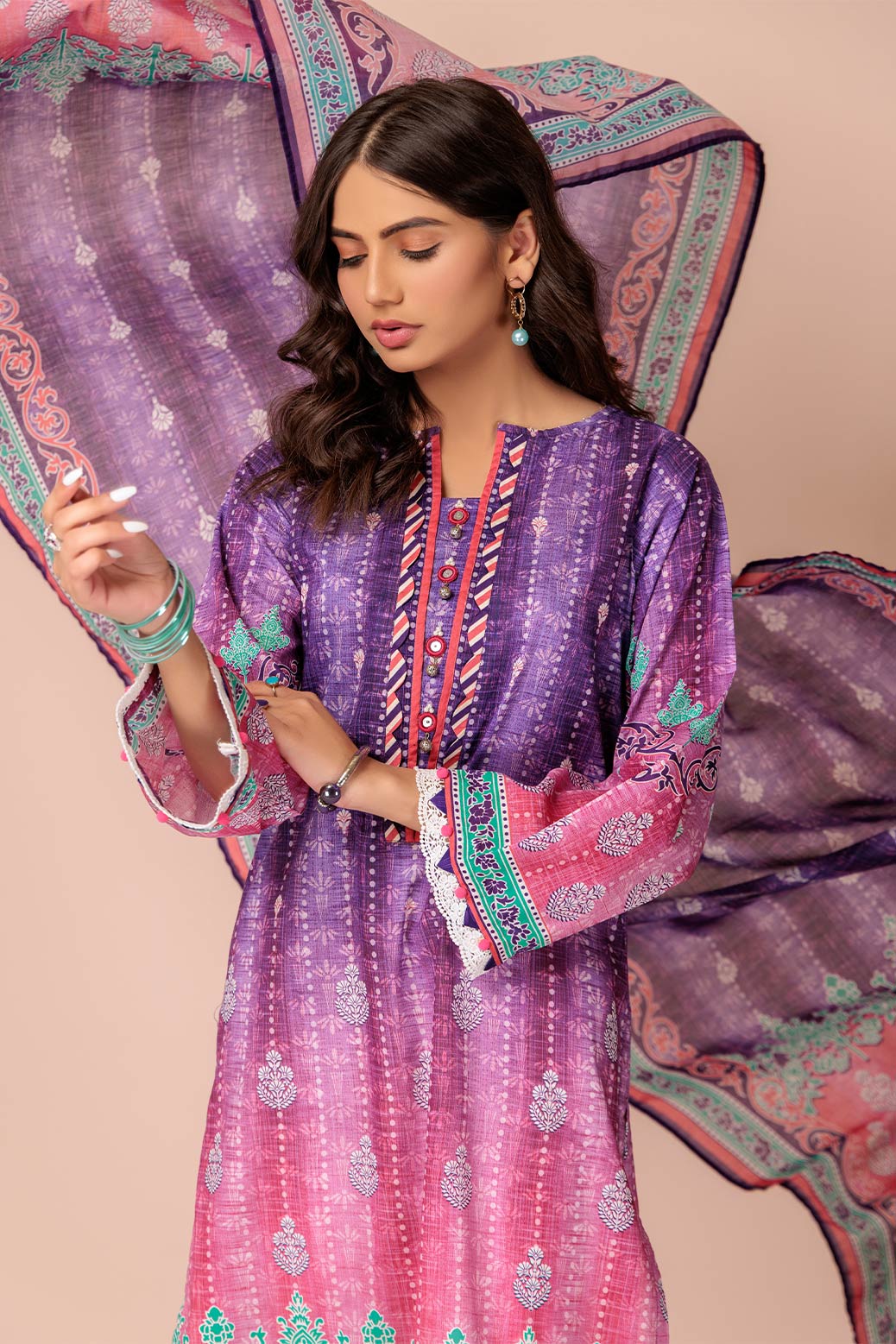 PURPLE-LAWN-2 PIECE (SAS232P37) - Image 2