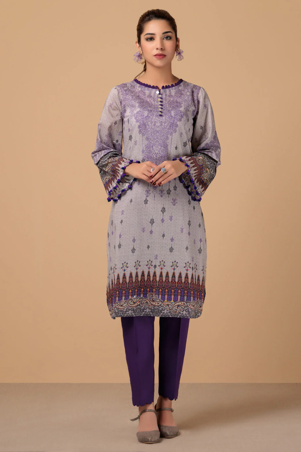 PURPLE-LAWN-2 PIECE (SSS232P03) - Image 2
