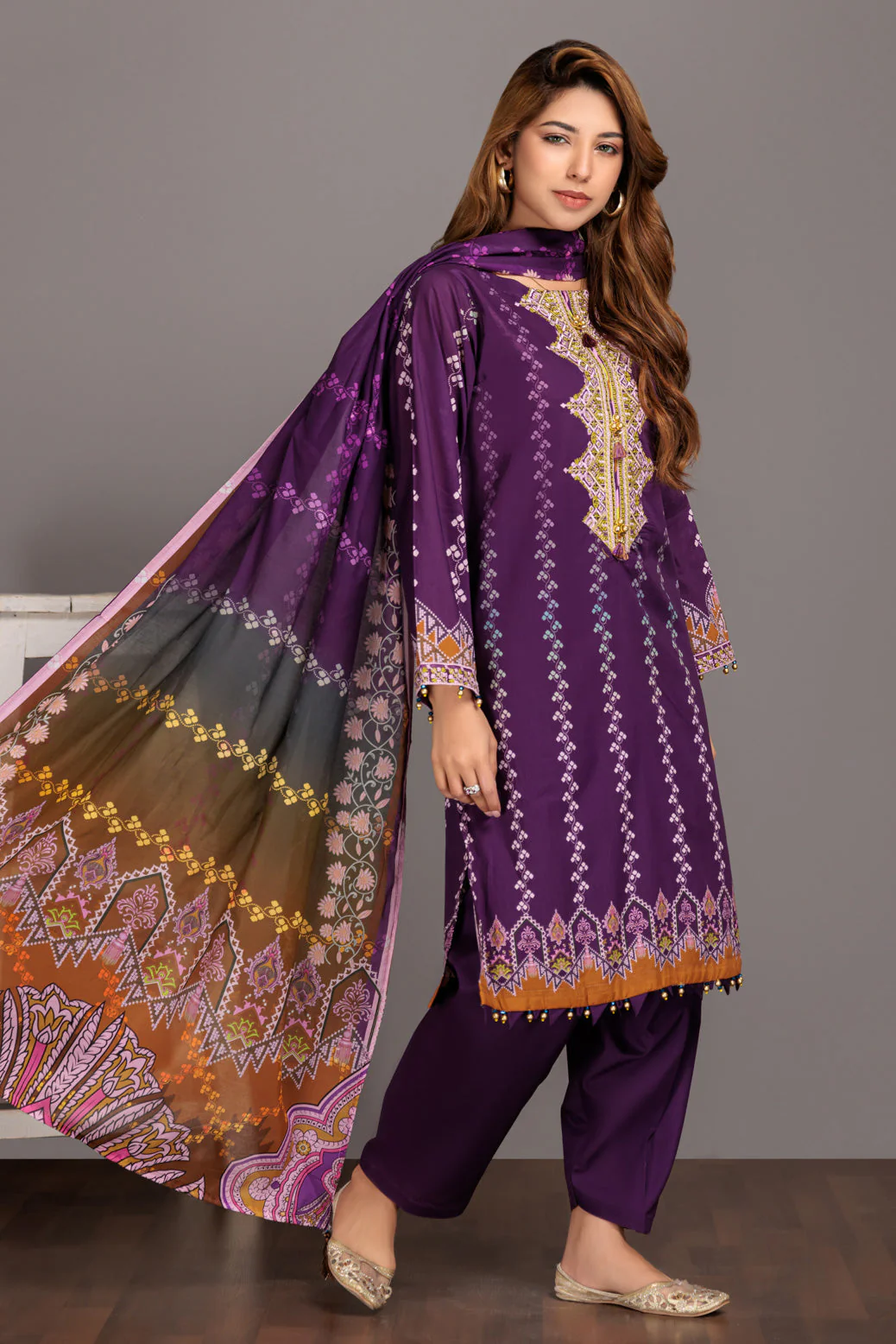 PURPLE-LAWN-3 PIECE (SRS233P51) - Image 2