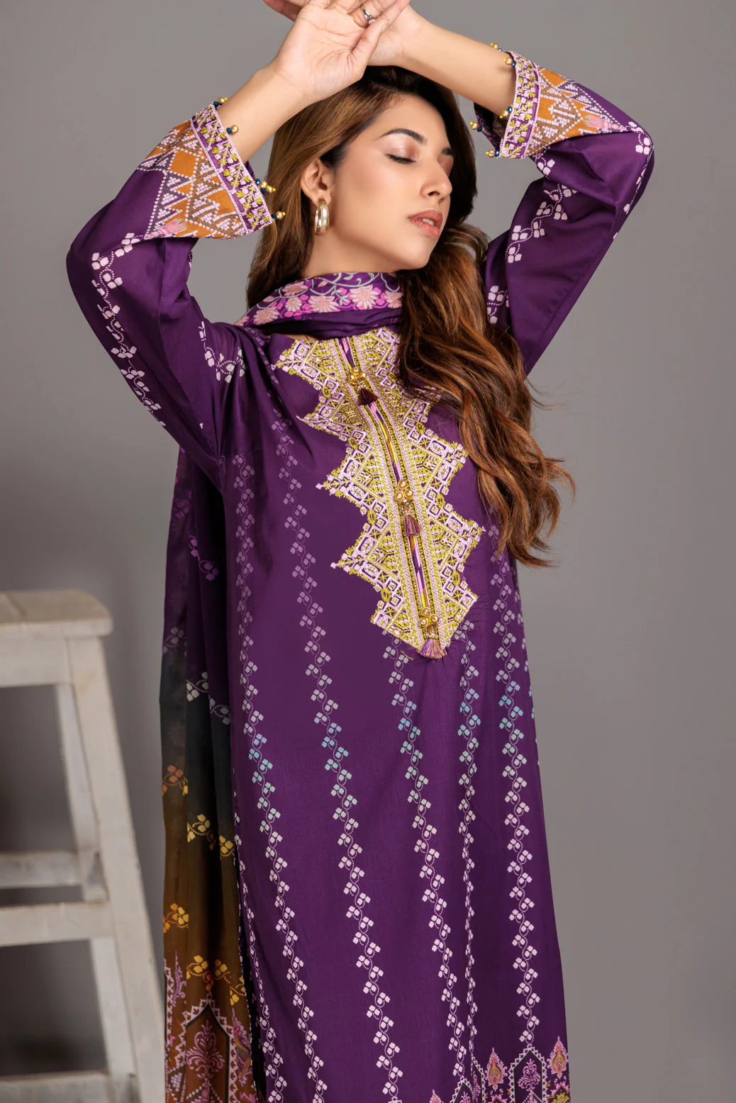 PURPLE-LAWN-3 PIECE (SRS233P51) - Image 3