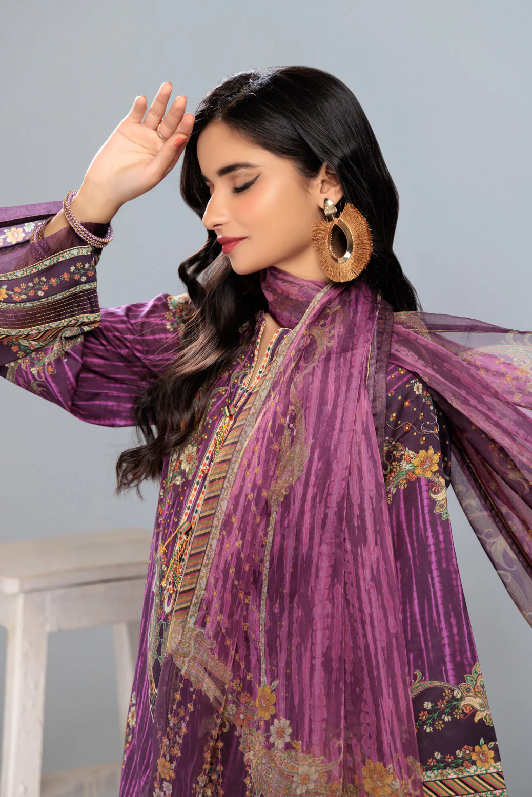 PURPLE-LAWN-3 PIECE (SSS233P46) - Image 3