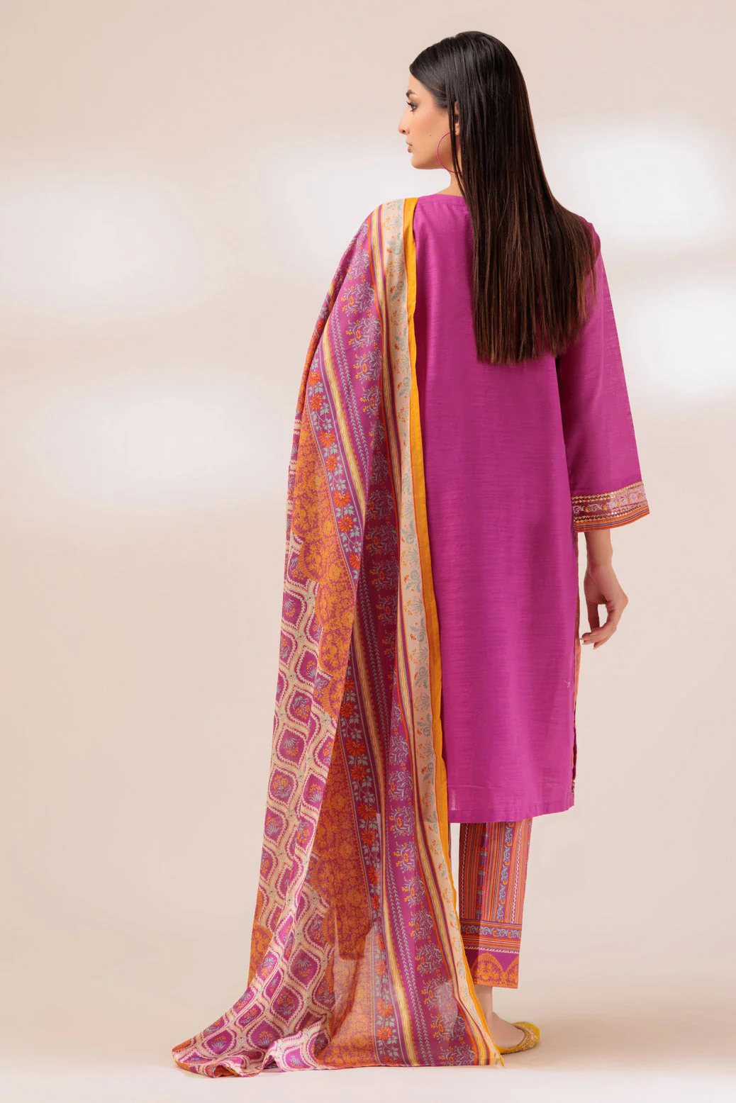 PURPLE-SLUB LAWN-3 PIECE (PWS1233P01) - Image 4