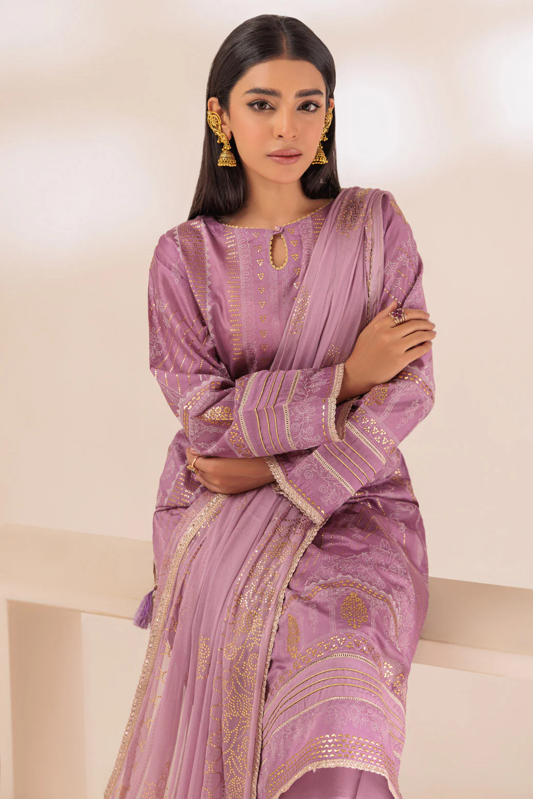 PURPLE-VISCOSE-3 PIECE (BSHS233P04) - Image 4