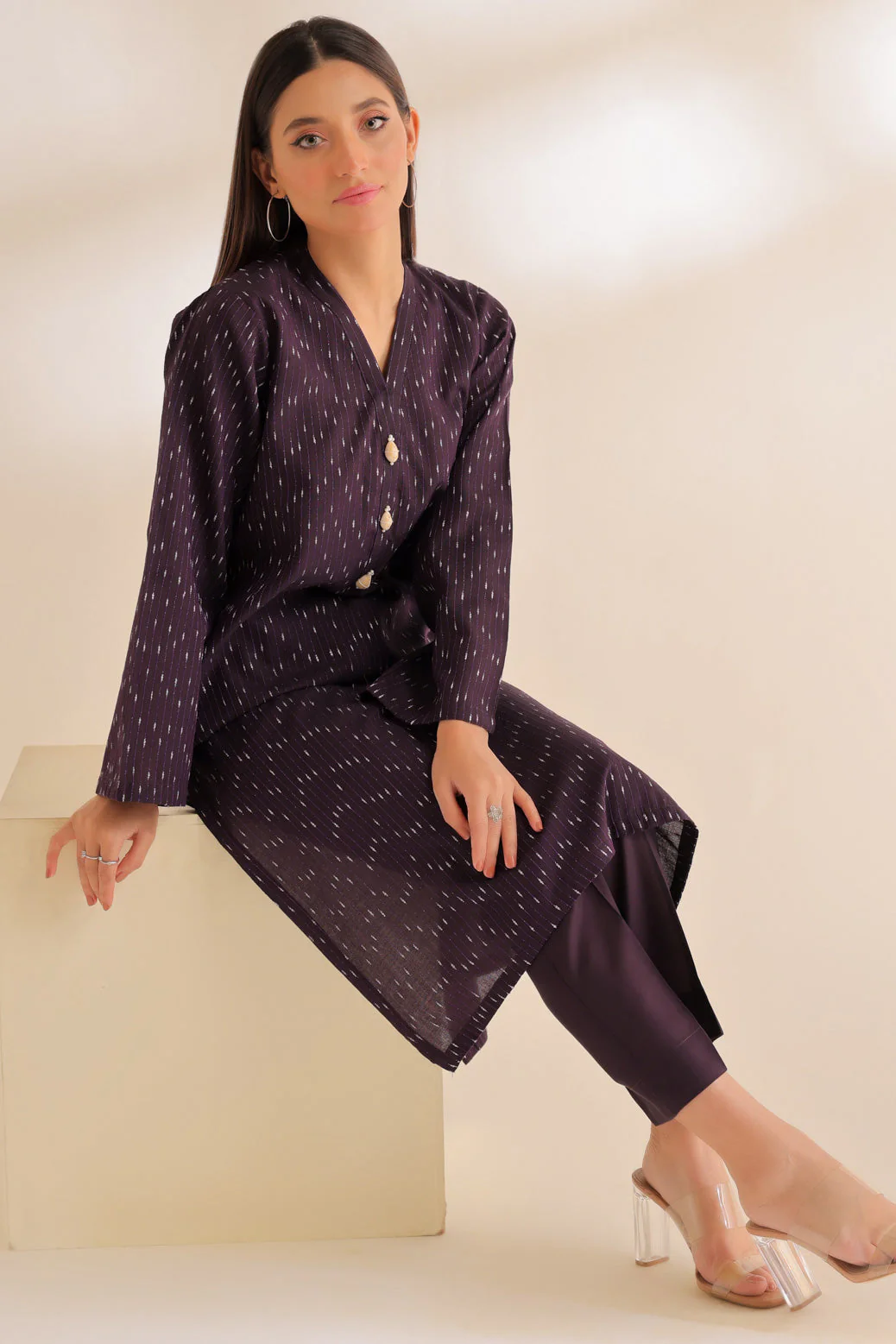 PURPLE-YARN DYED-2 PIECE (SS6242P06) - Image 2