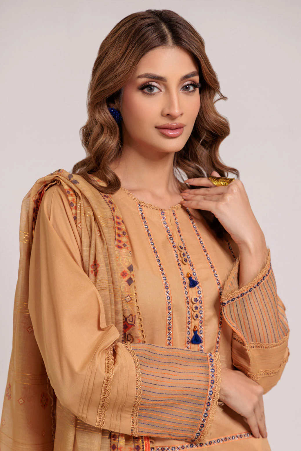 L-BROWN-CAMBRIC-3 PIECE (PWS2243P13) - Image 2