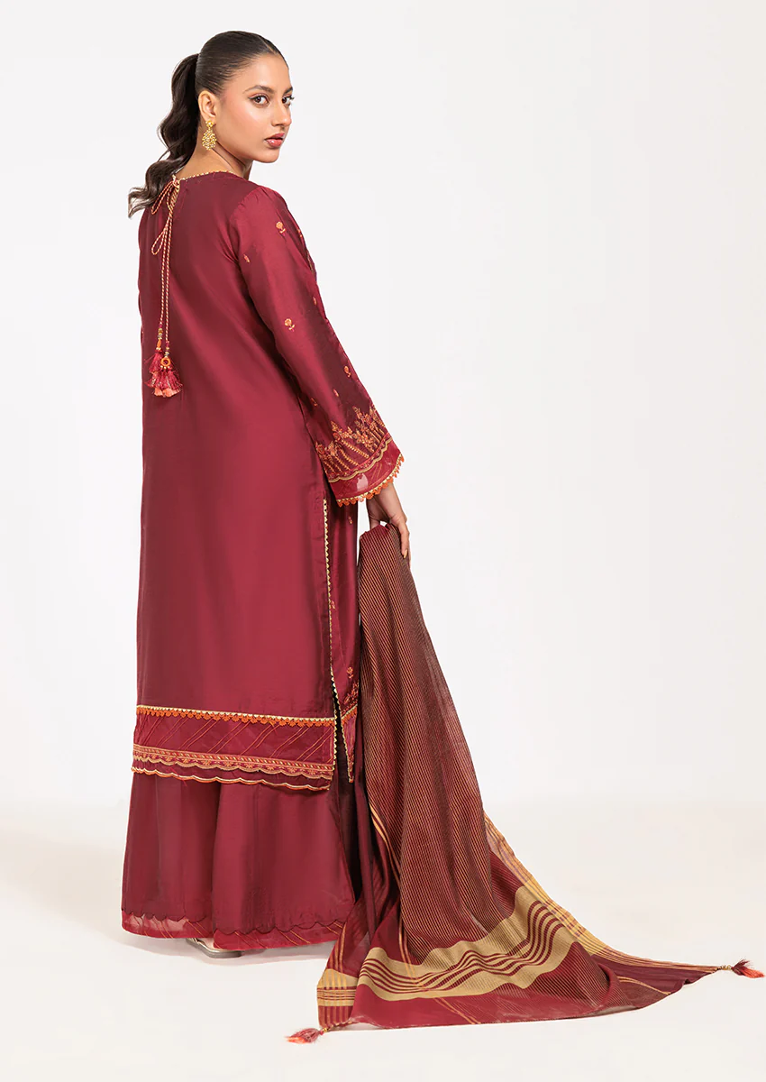 MAROON-SILK-3 PIECE (PWS6243P07) - Image 2
