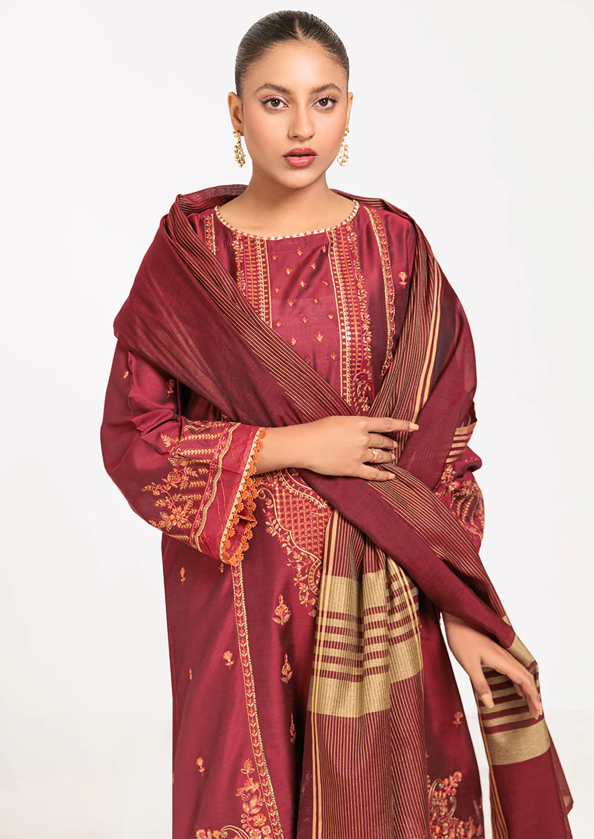 MAROON-SILK-3 PIECE (PWS6243P07) - Image 6