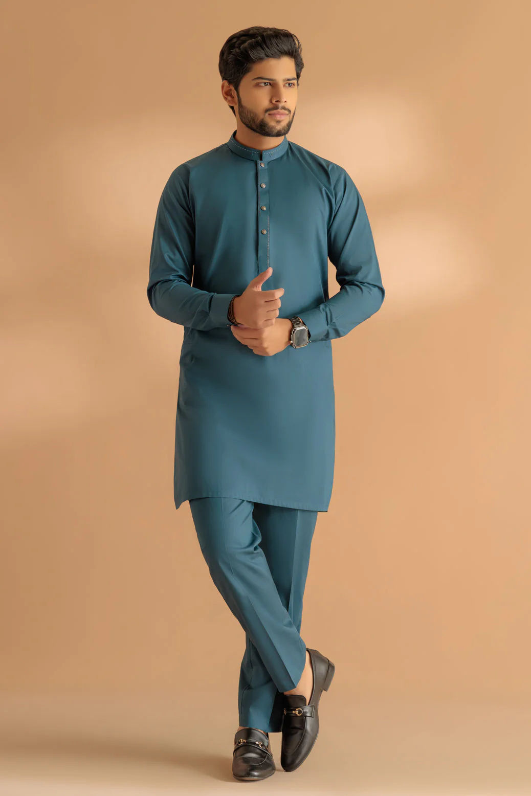 R-STORM-RIB DOBBY-KURTA PAJAMA TROUSER - (KSS24-003) - Image 2