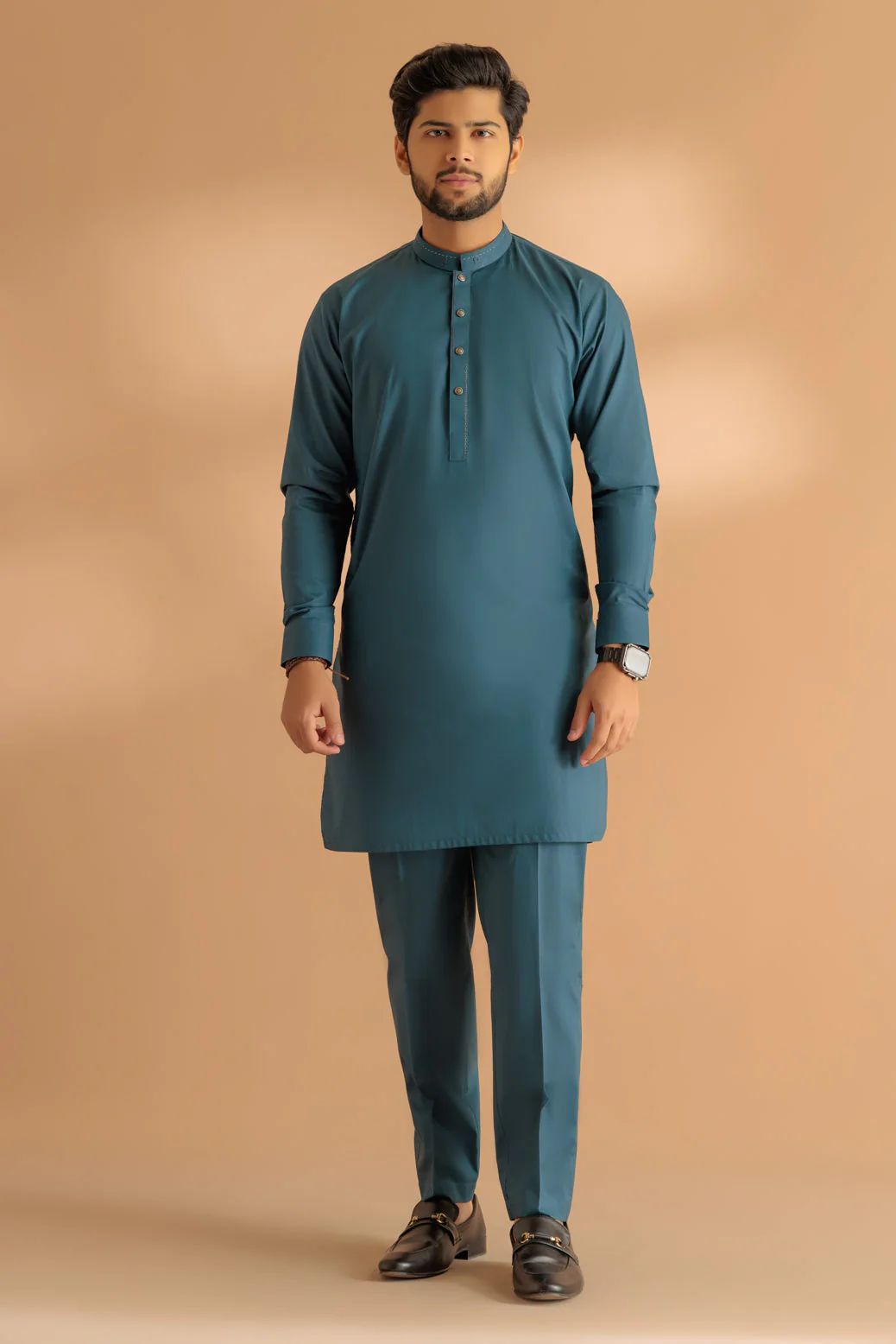 R-STORM-RIB DOBBY-KURTA PAJAMA TROUSER - (KSS24-003) - Image 4