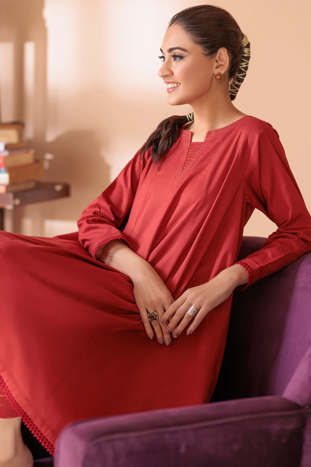 RED-CAMBRIC-2 PIECE (AAK232P06) - Image 4