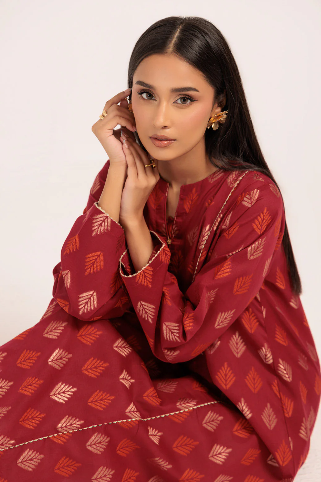 RED-JACQUARD-1 PIECE (PWS2241P06) - Image 4