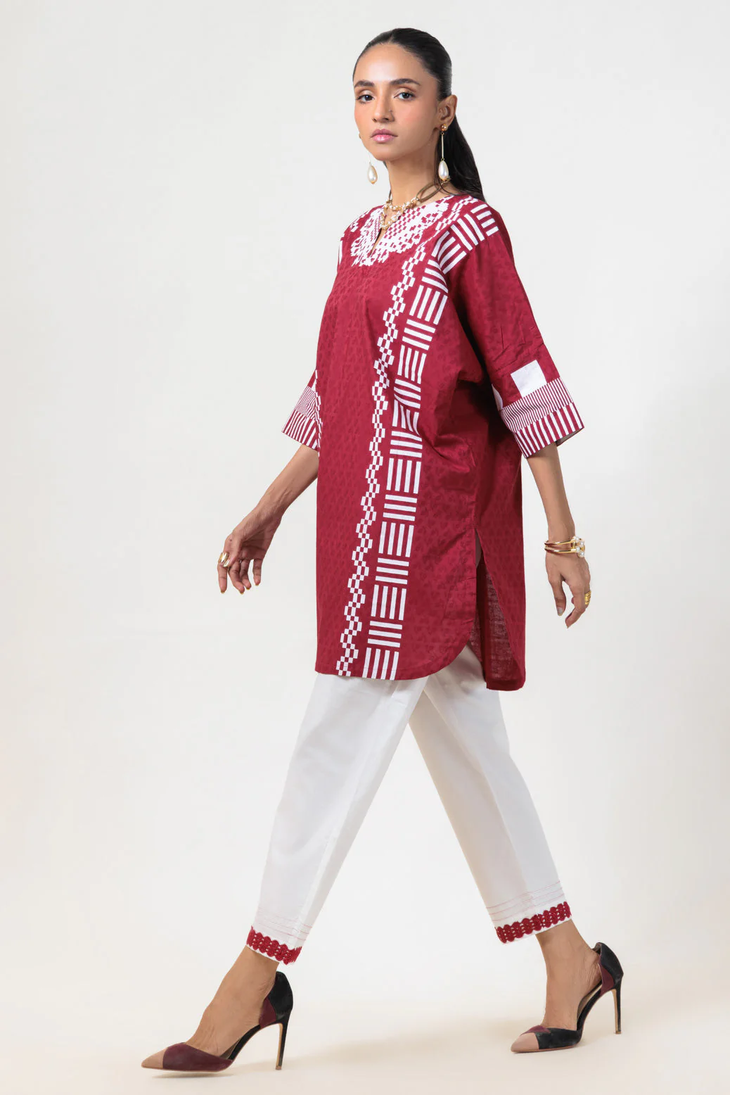 RED-JACQUARD-2 PIECE (BS7242P28) - Image 3