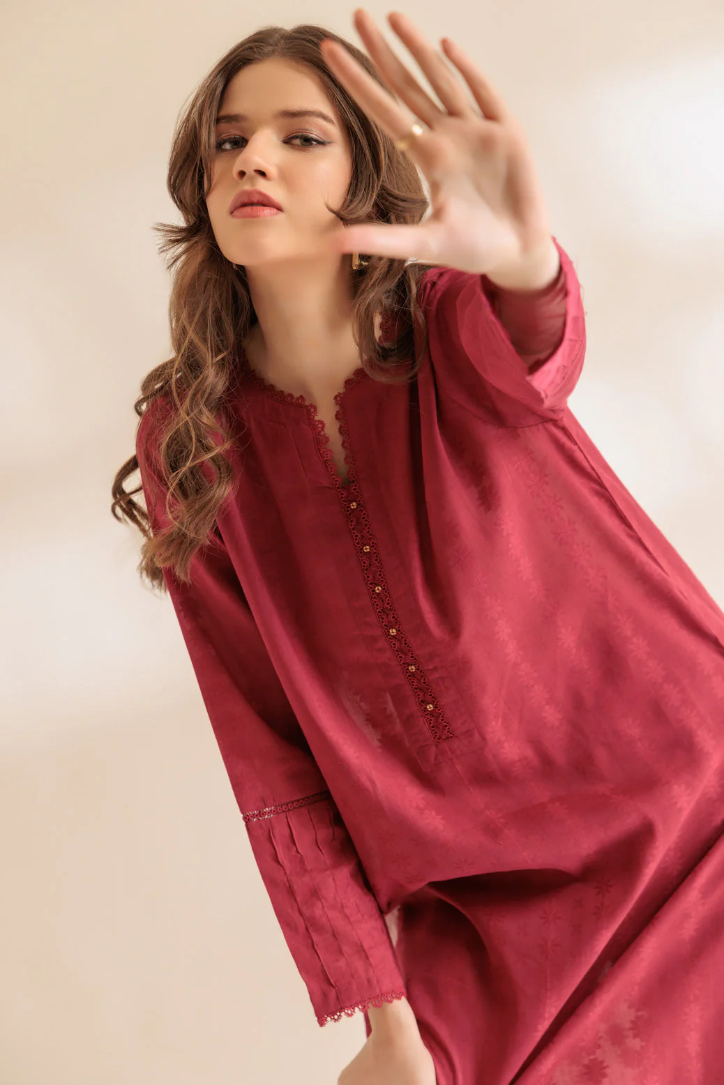 RED-JACQUARD-2 PIECE (SS2242P33) - Image 3