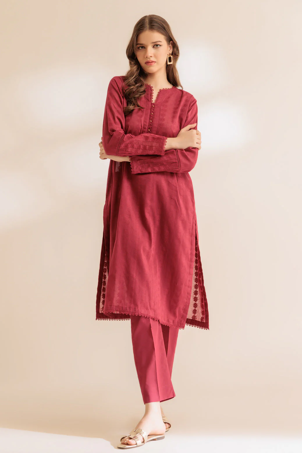 RED-JACQUARD-2 PIECE (SS2242P33) - Image 4