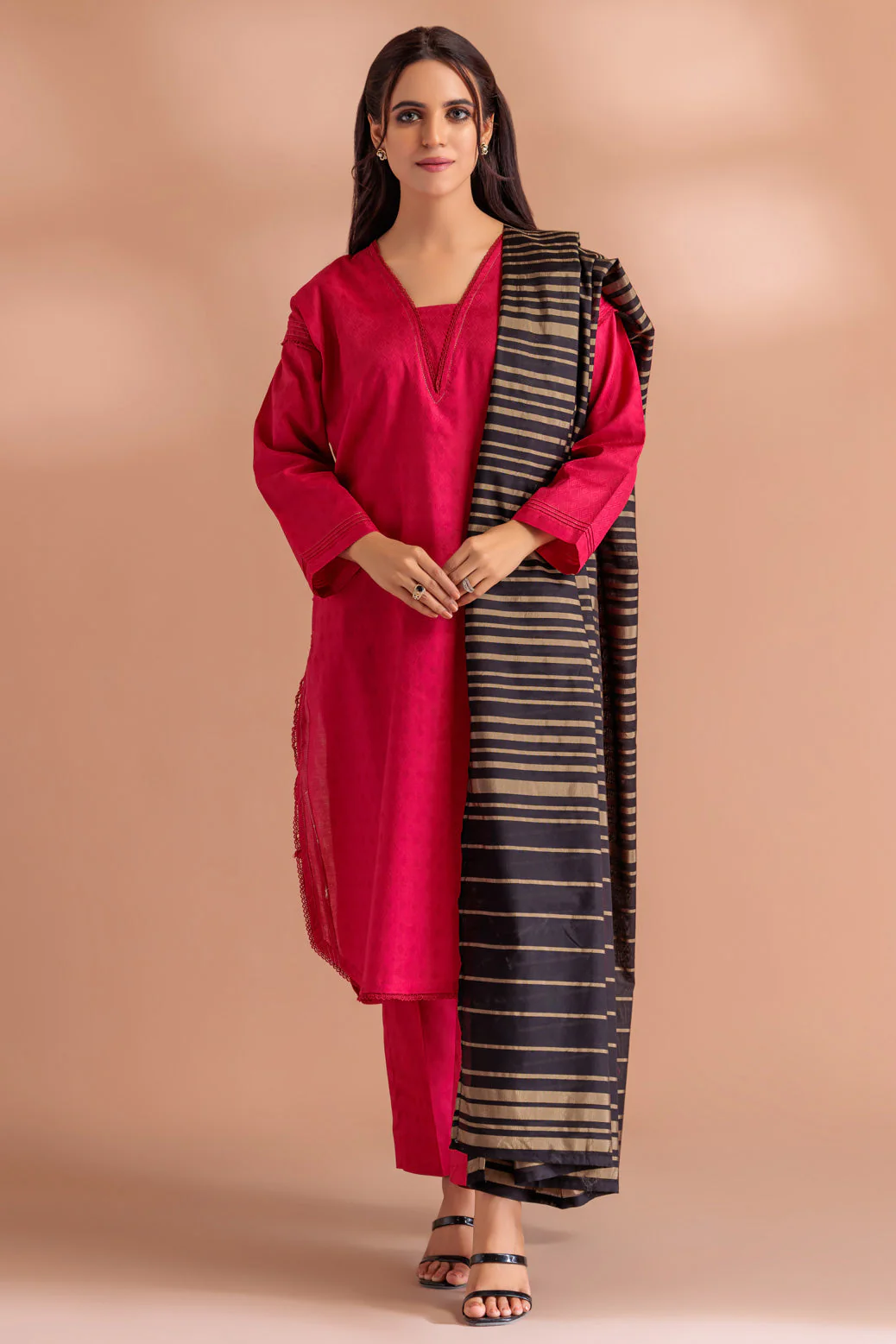 RED-JACQUARD-3 PIECE (SS2243P03) - Image 3
