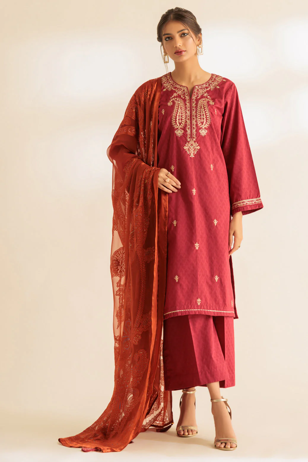 RED-JACQUARD-3 PIECE (SS5243P31) - Image 4