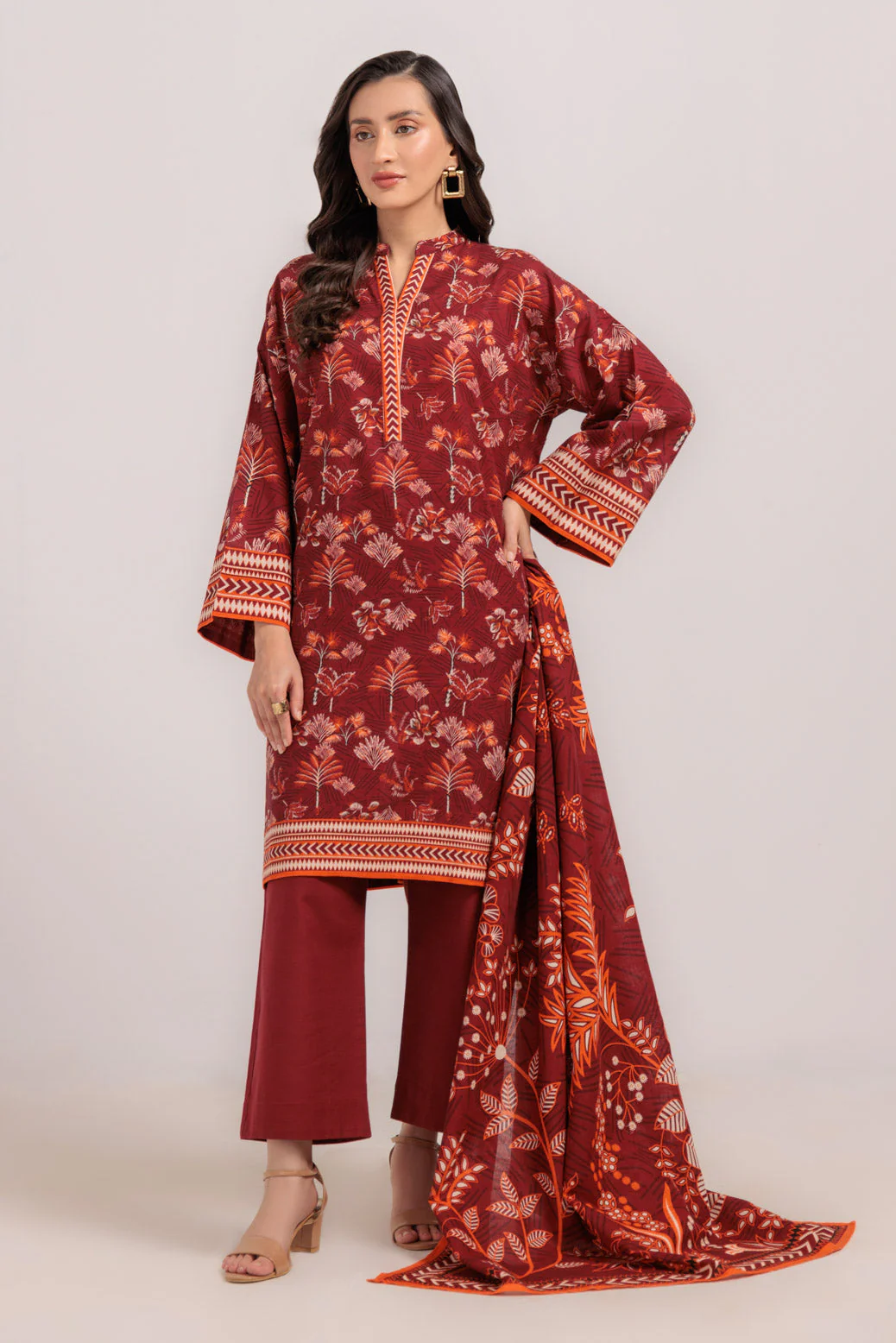 RED-KHADDAR-3 PIECE (WS7243P49) - Image 3
