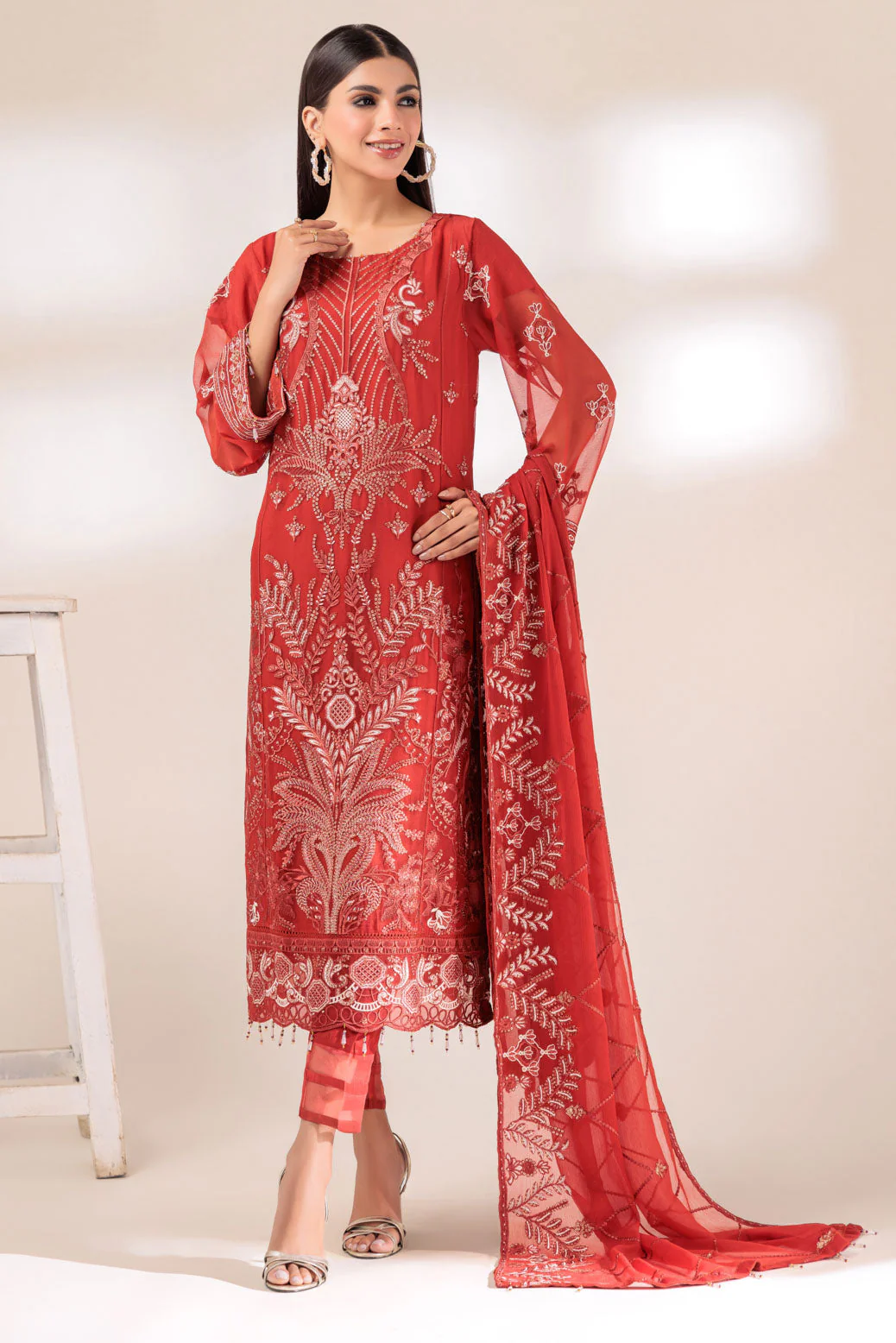 RUST-CHIFFON-3 PIECE (MWF233P01) - Image 5