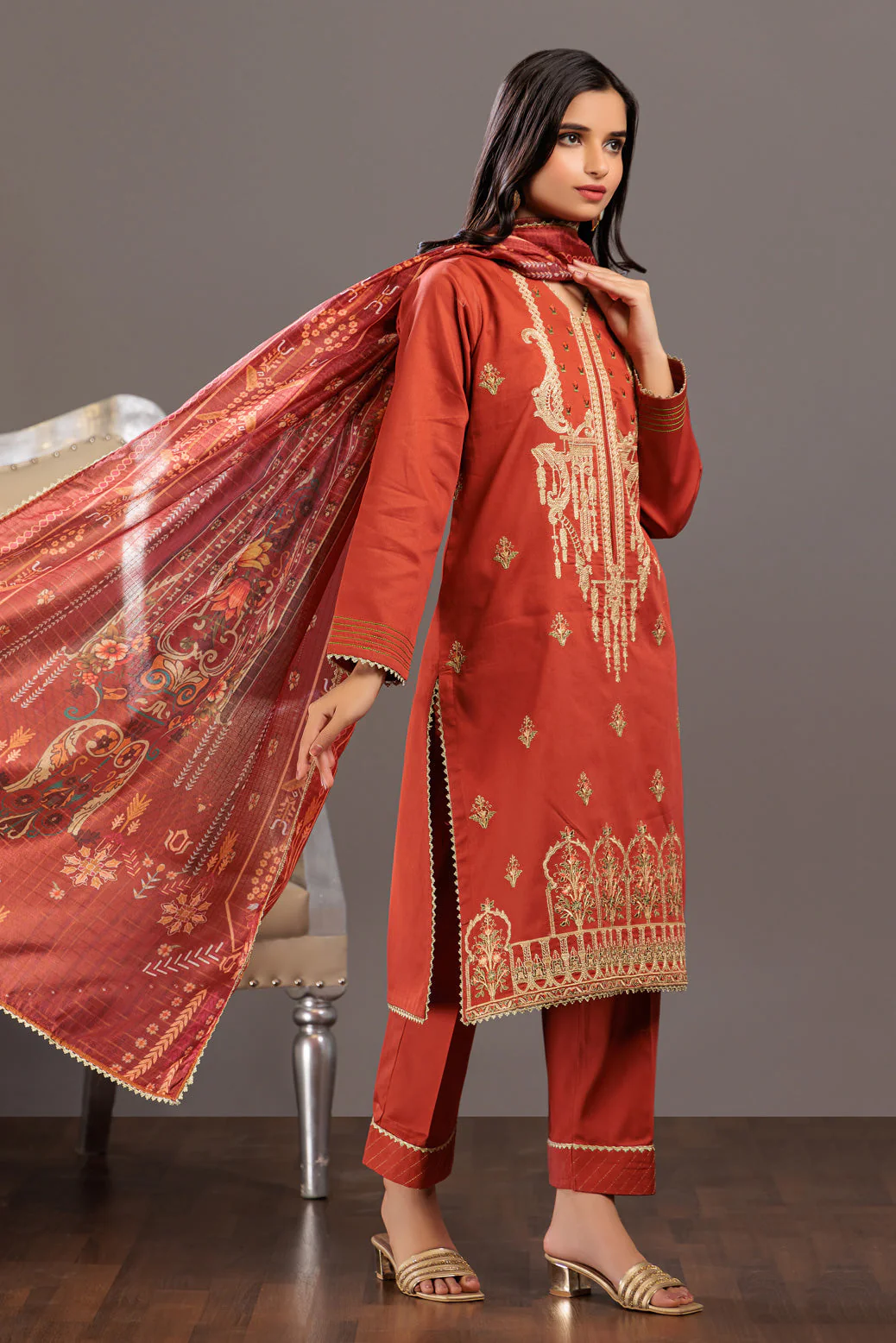 RUST-CORDUROY-3 PIECE (HR3W223P06) - Image 3