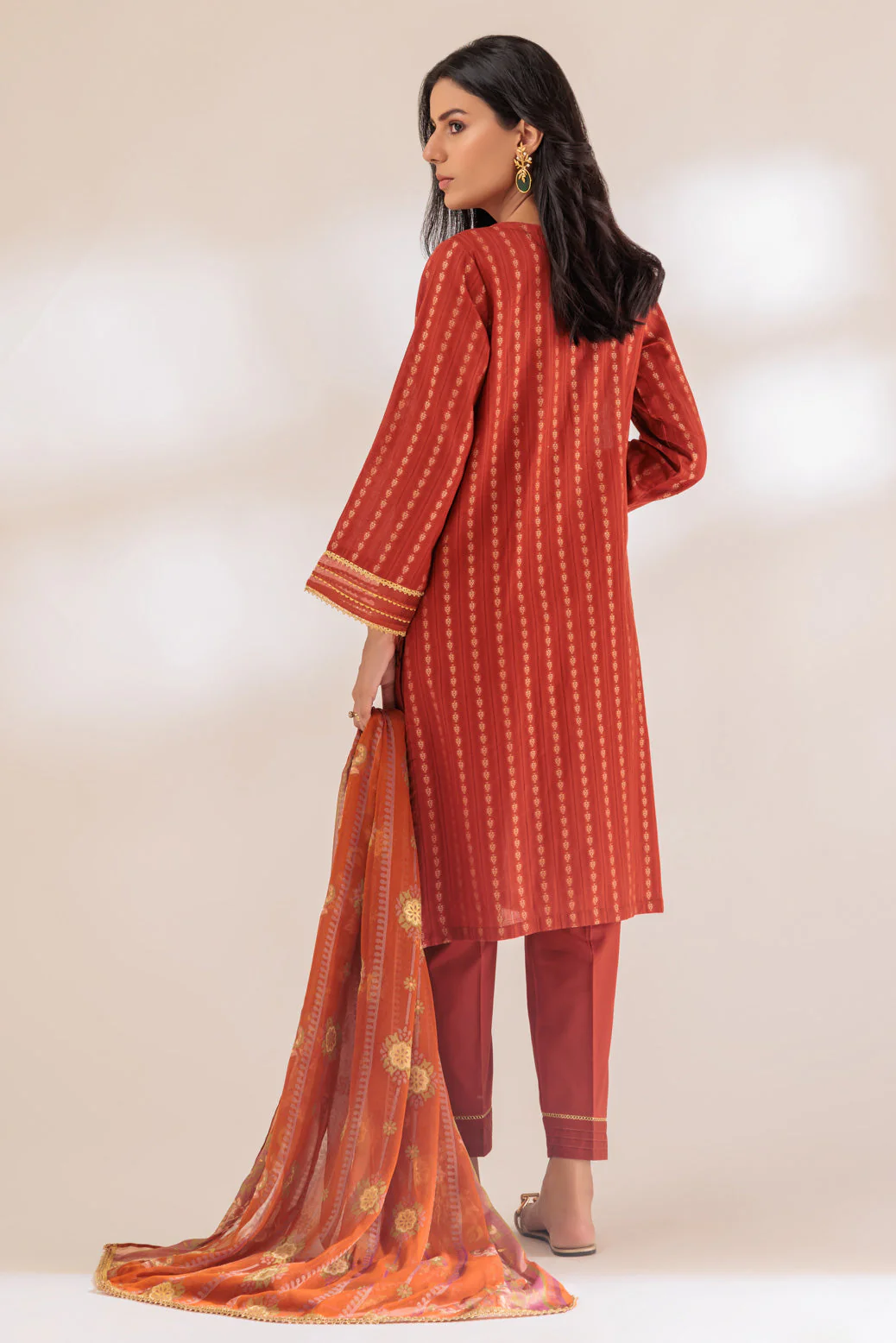 RUST-JACQUARD-3 PIECE (BSHS233P09) - Image 5