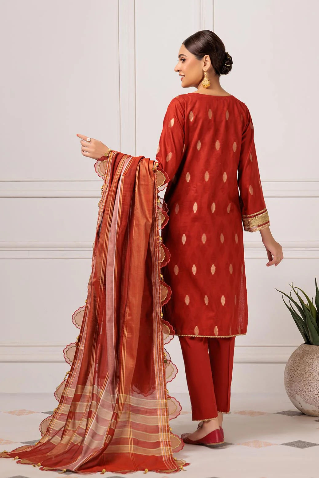 RUST-JACQUARD-3 PIECE (PWS5233P20) - Image 3