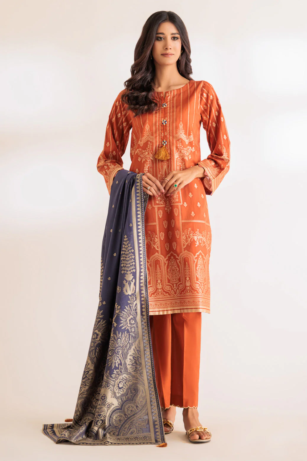 RUST-JACQUARD-3 PIECE (SJ1243P01) - Image 2