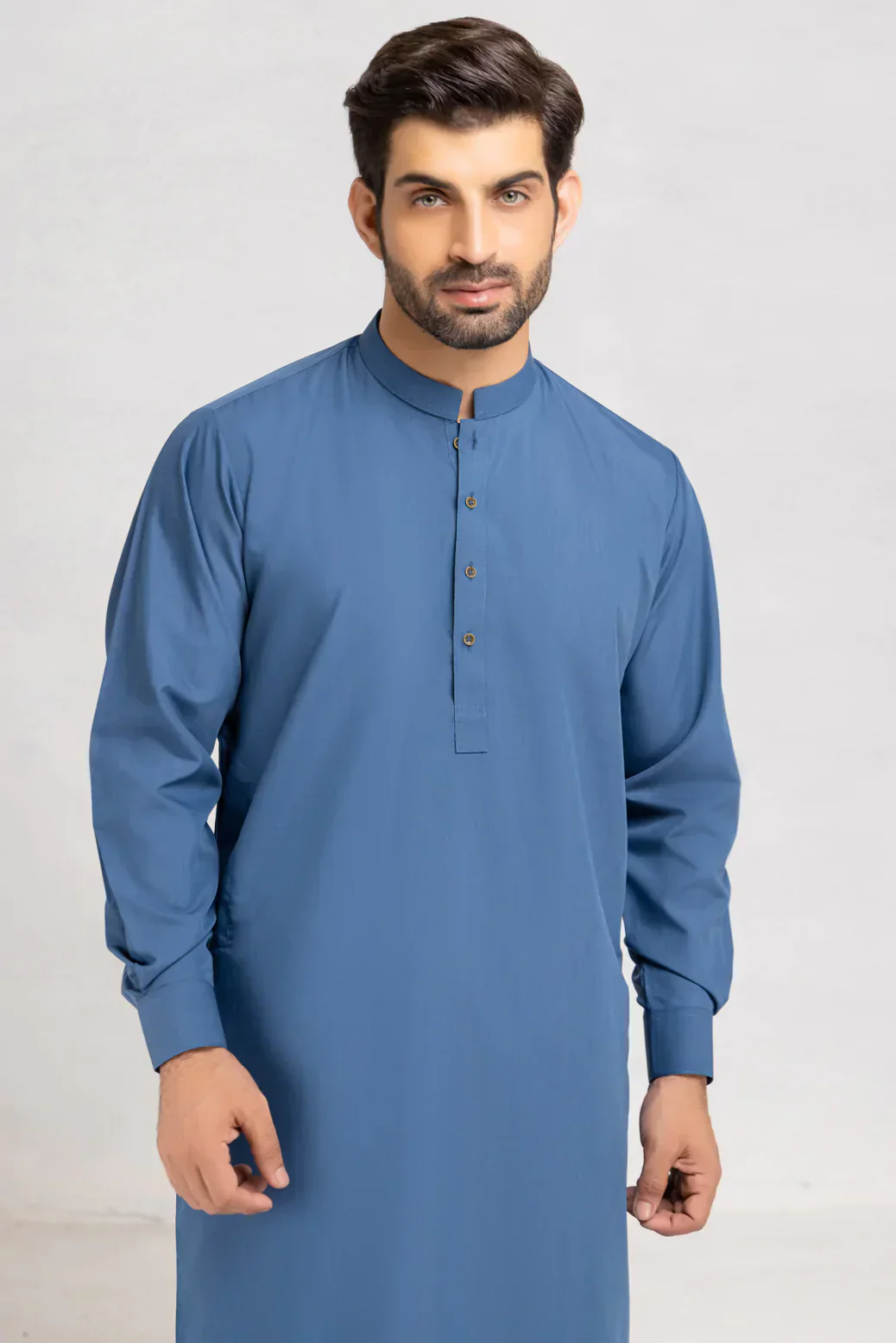 S-BLUE-BLENDED-KURTA SHALWAR (KSRS23-009) - Image 2