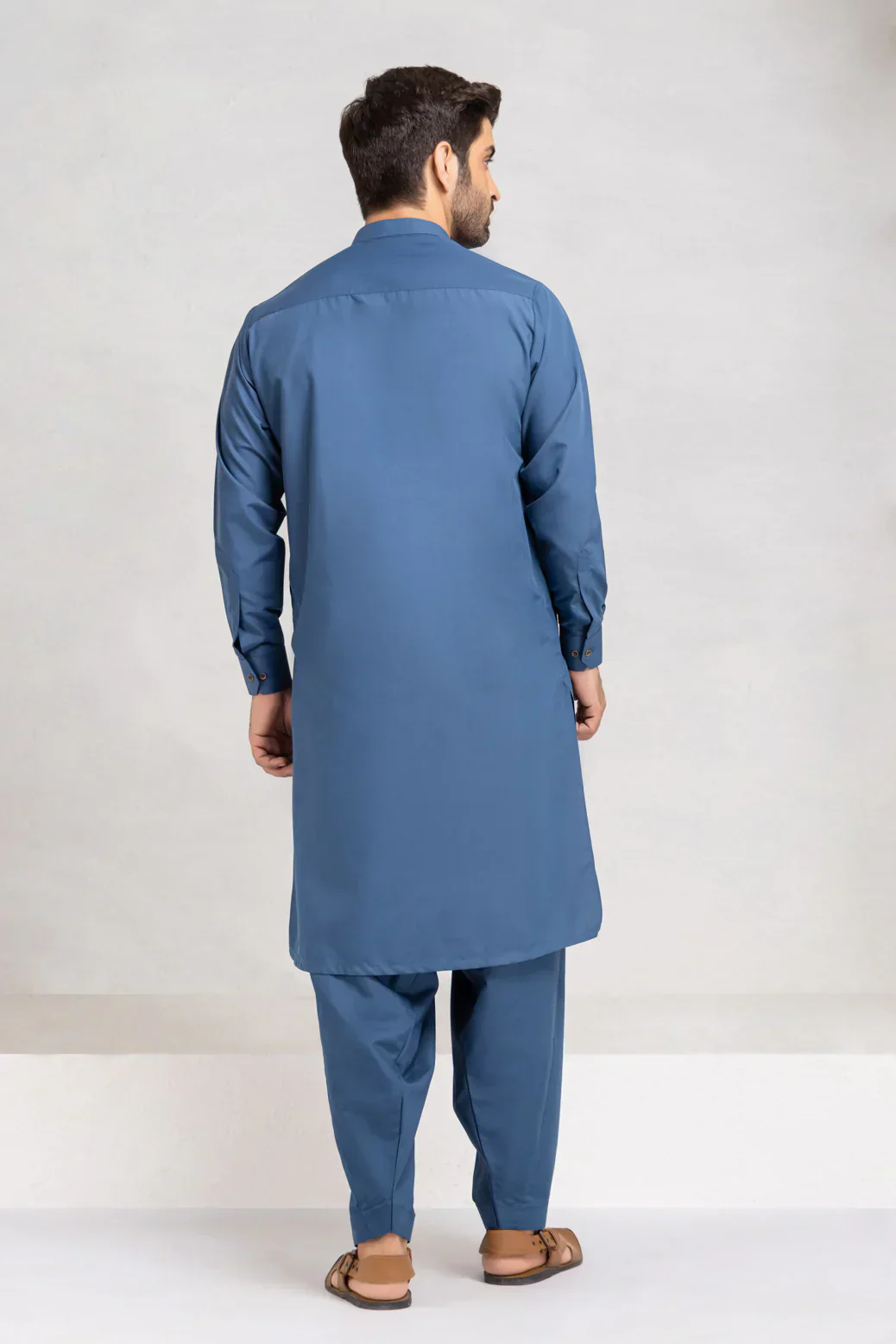 S-BLUE-BLENDED-KURTA SHALWAR (KSRS23-009) - Image 5