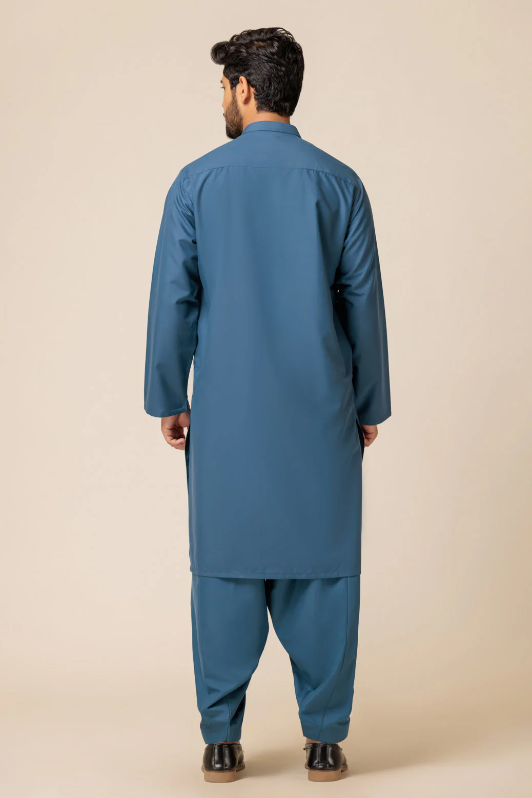 S-BLUE-BLENDED-KURTA SHALWAR - (KSRS23-106) - Image 5