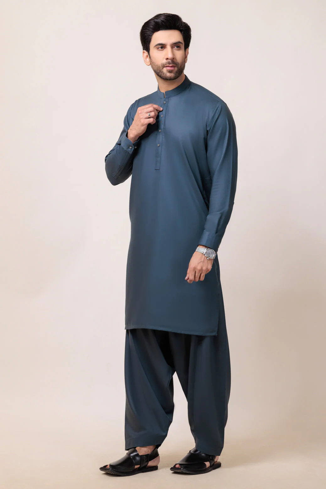 S-GREEN-BLENDED-SHALWAR SUIT  - (GSBW24-005) - Image 2