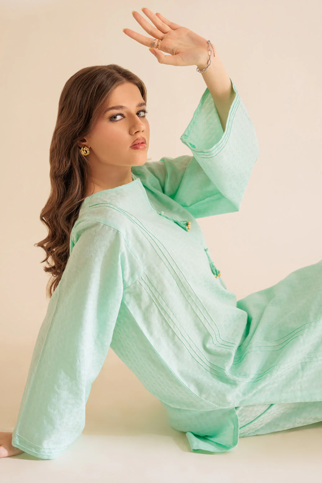 S-GREEN-JACQUARD-2 PIECE (SS2242P17) - Image 3