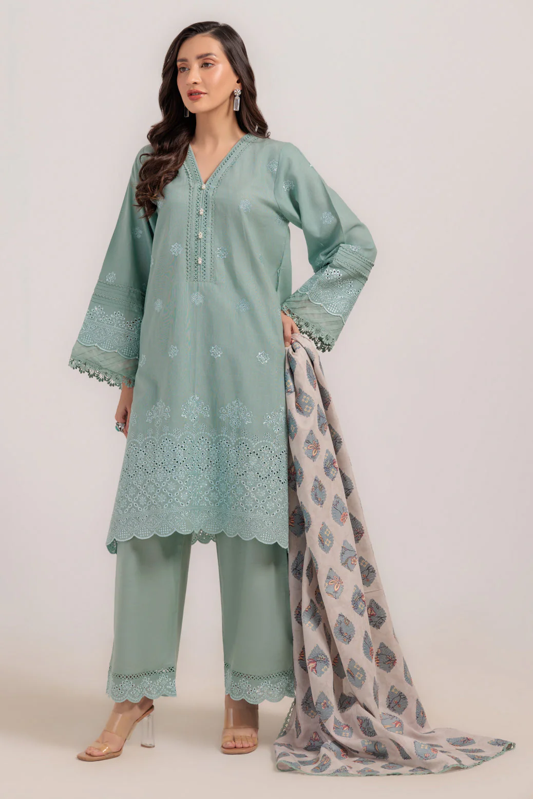 S-GREEN-KHADDAR-3 PIECE (WS6243P19) - Image 3