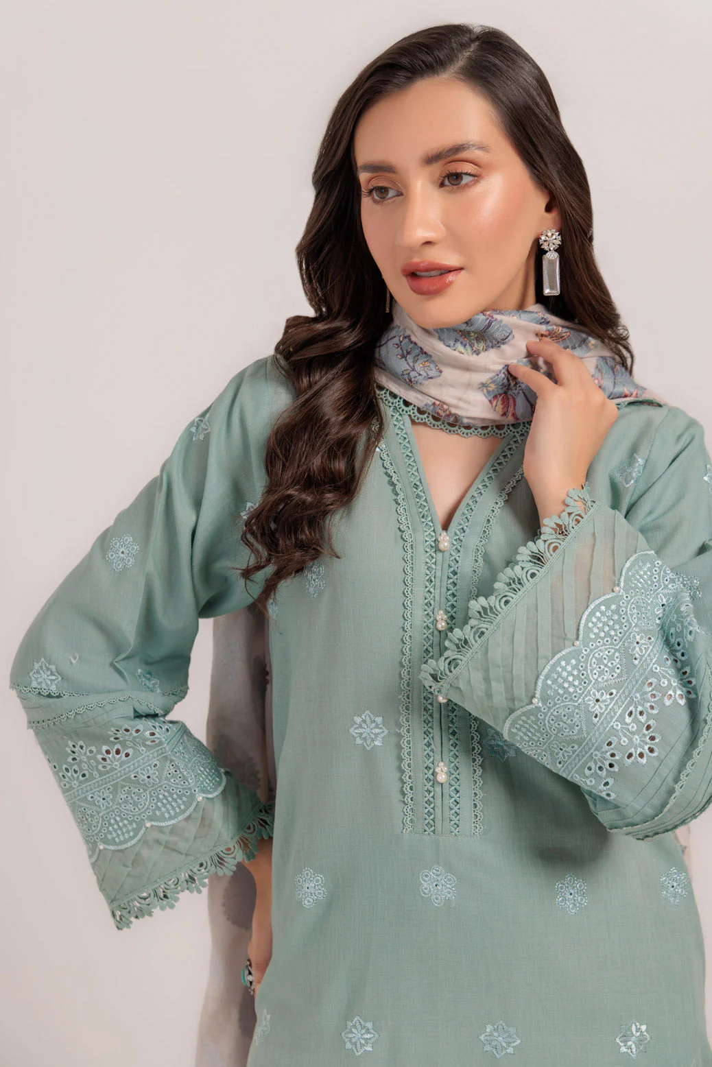 S-GREEN-KHADDAR-3 PIECE (WS6243P19) - Image 5